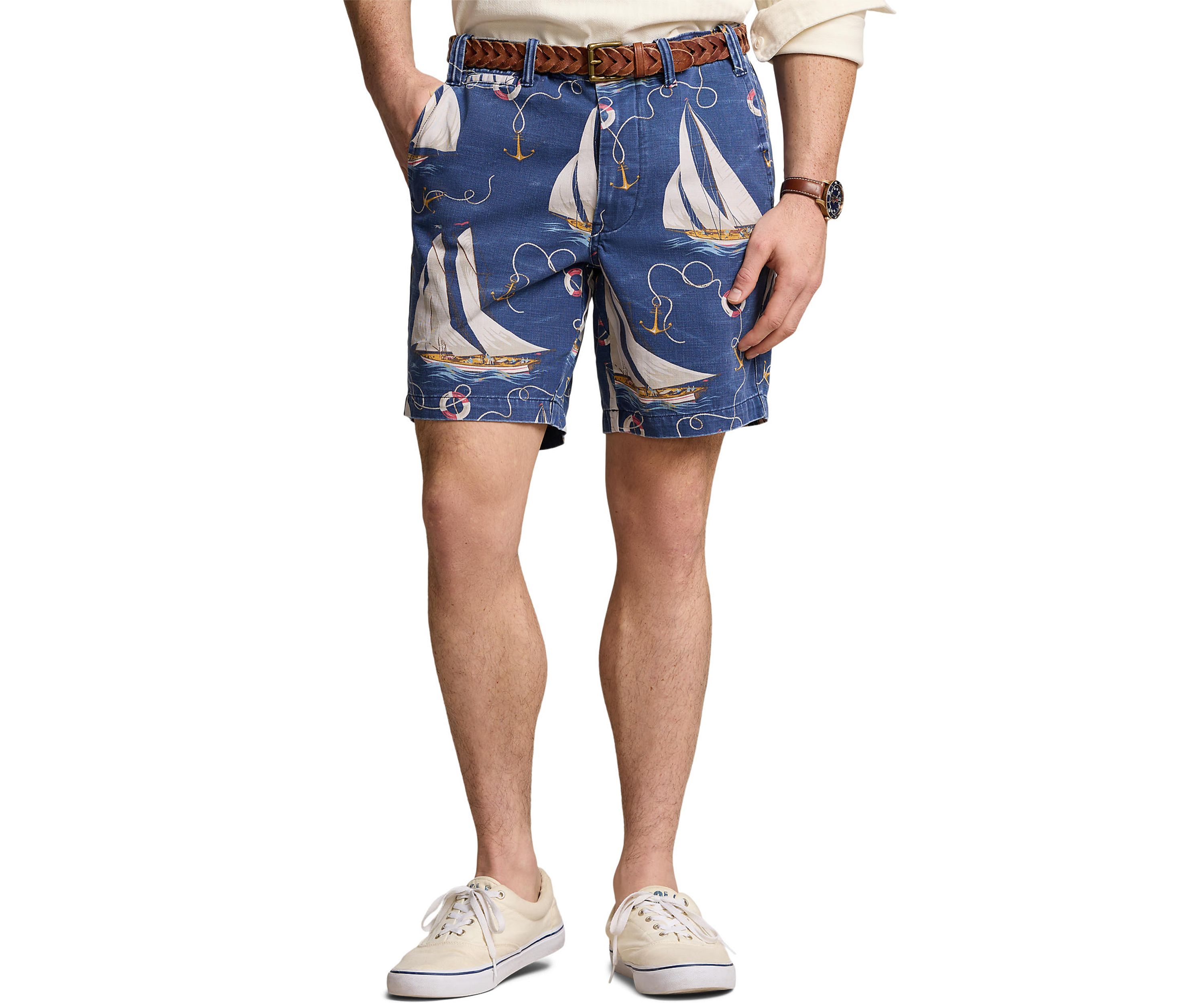 8-Inch Straight Fit Sailboat Twill Shorts