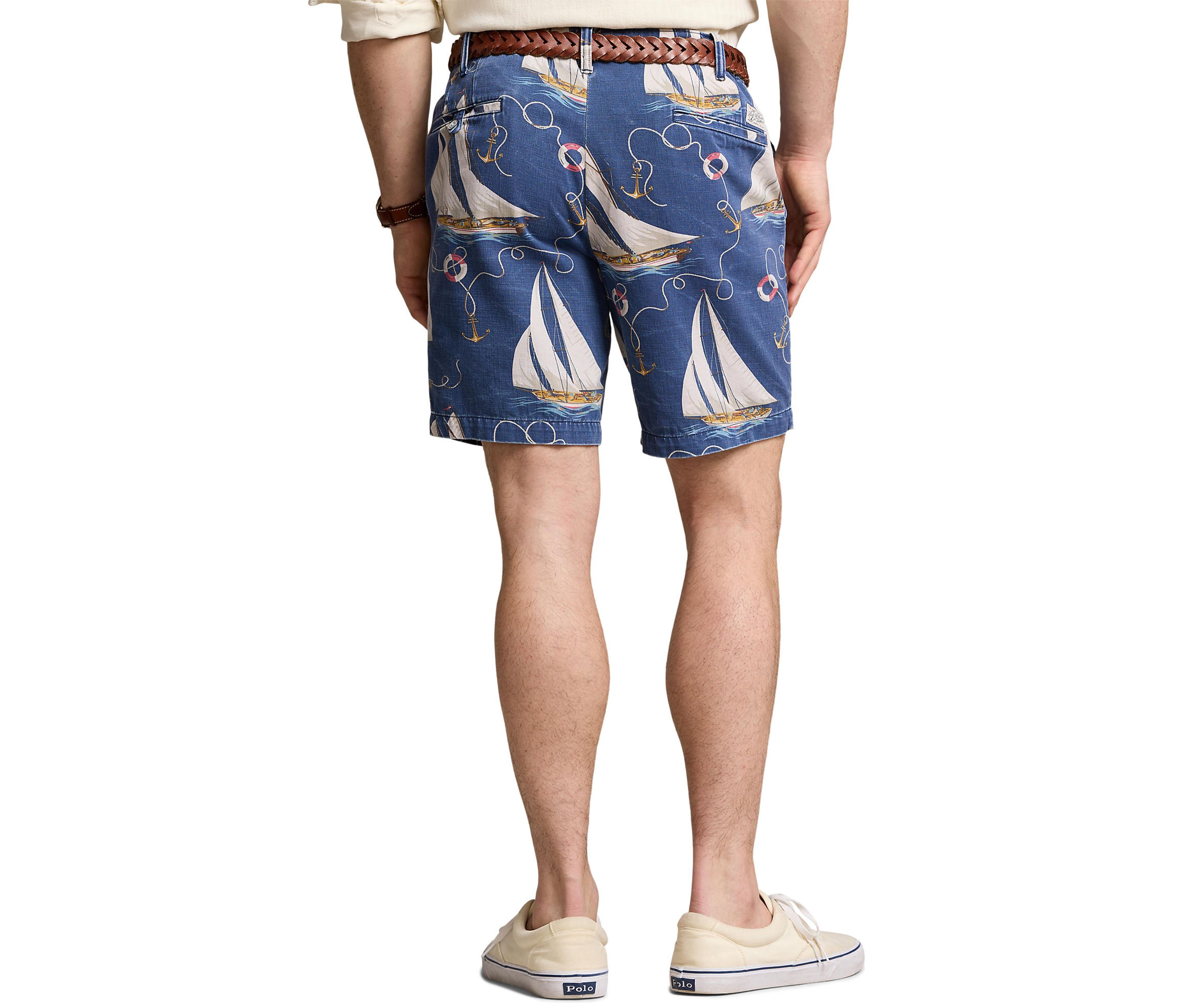 8-Inch Straight Fit Sailboat Twill Shorts