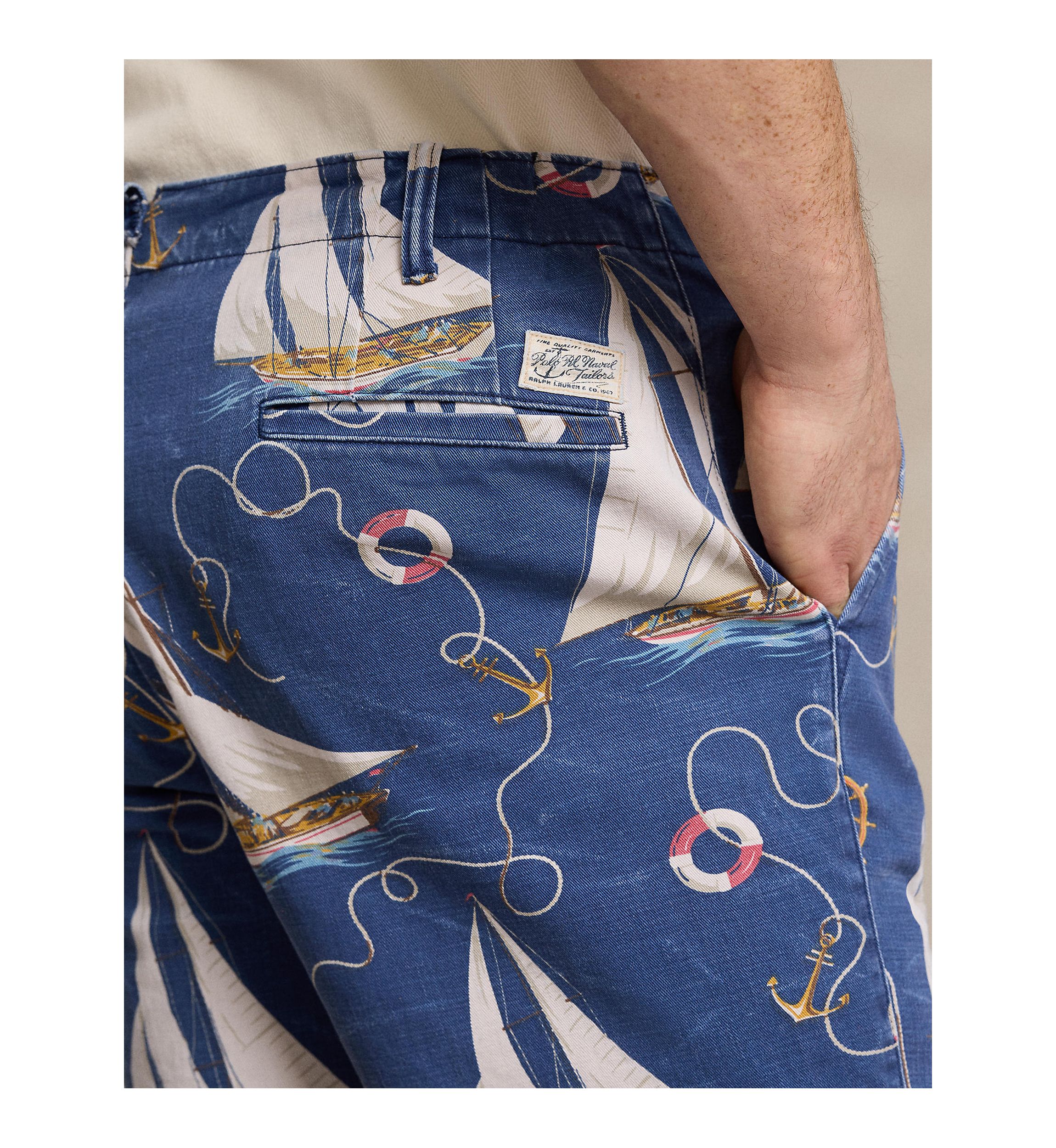8-Inch Straight Fit Sailboat Twill Shorts