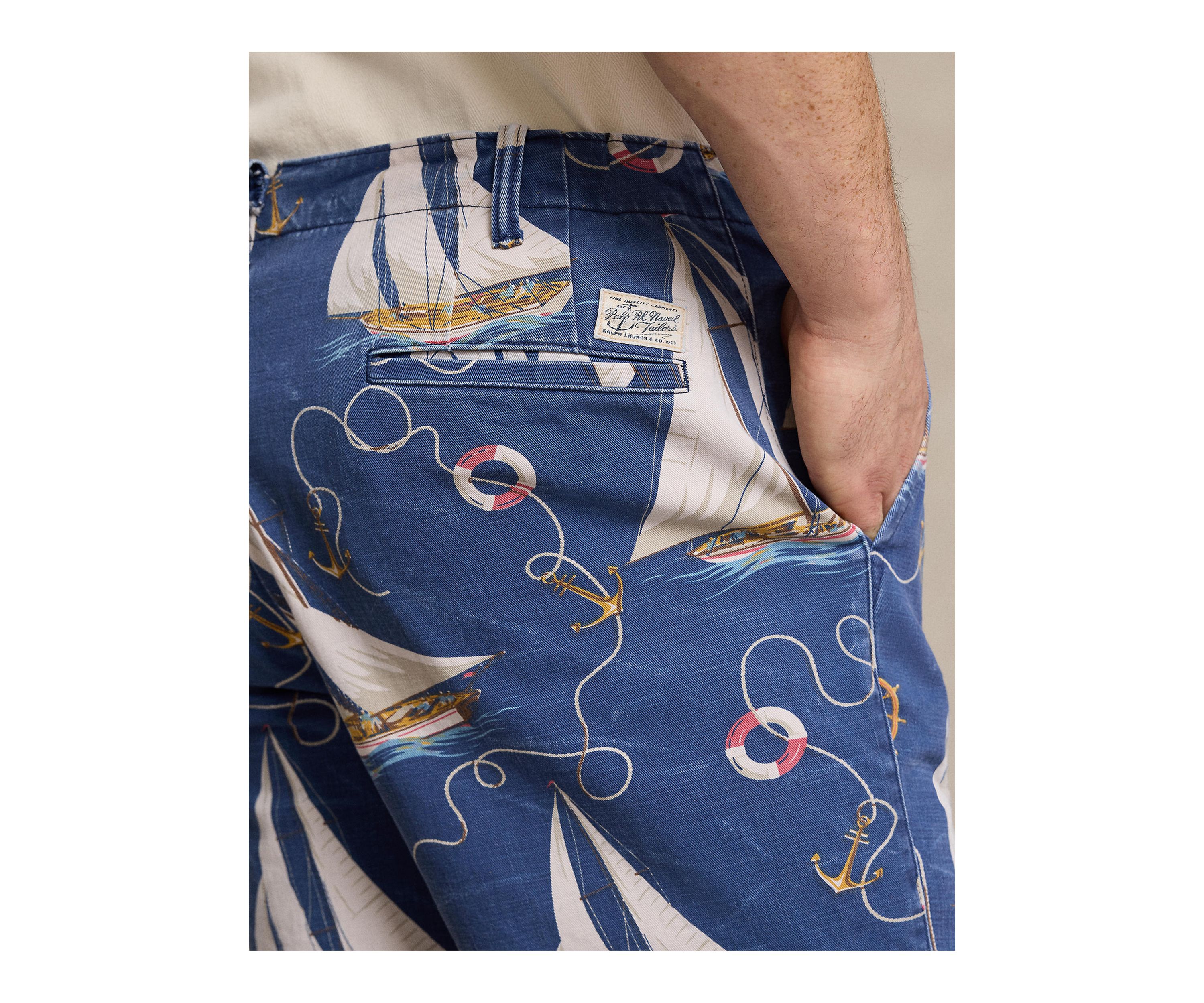 8-Inch Straight Fit Sailboat Twill Shorts