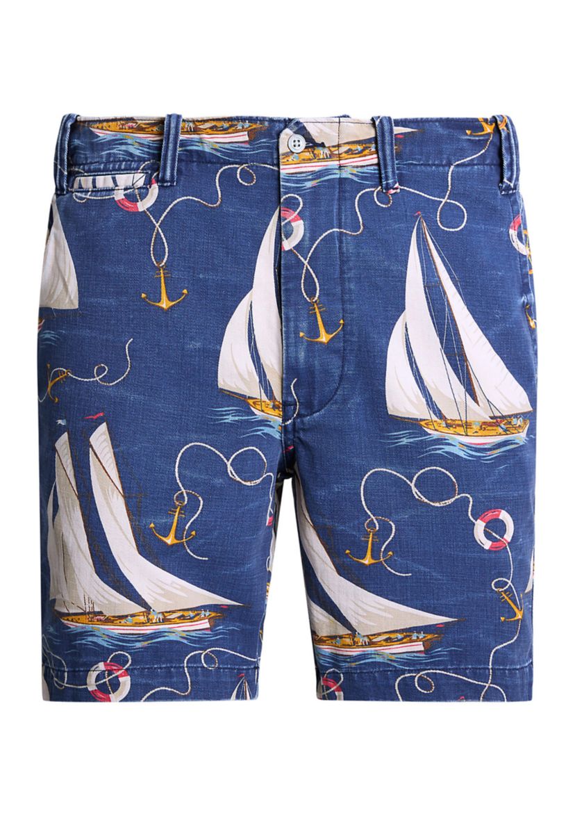 8-Inch Straight Fit Sailboat Twill Shorts