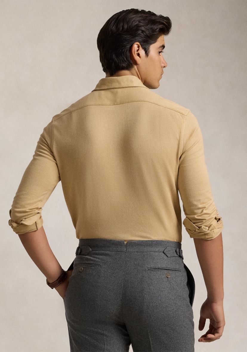 Herringbone Jacquard-Knit Shirt
