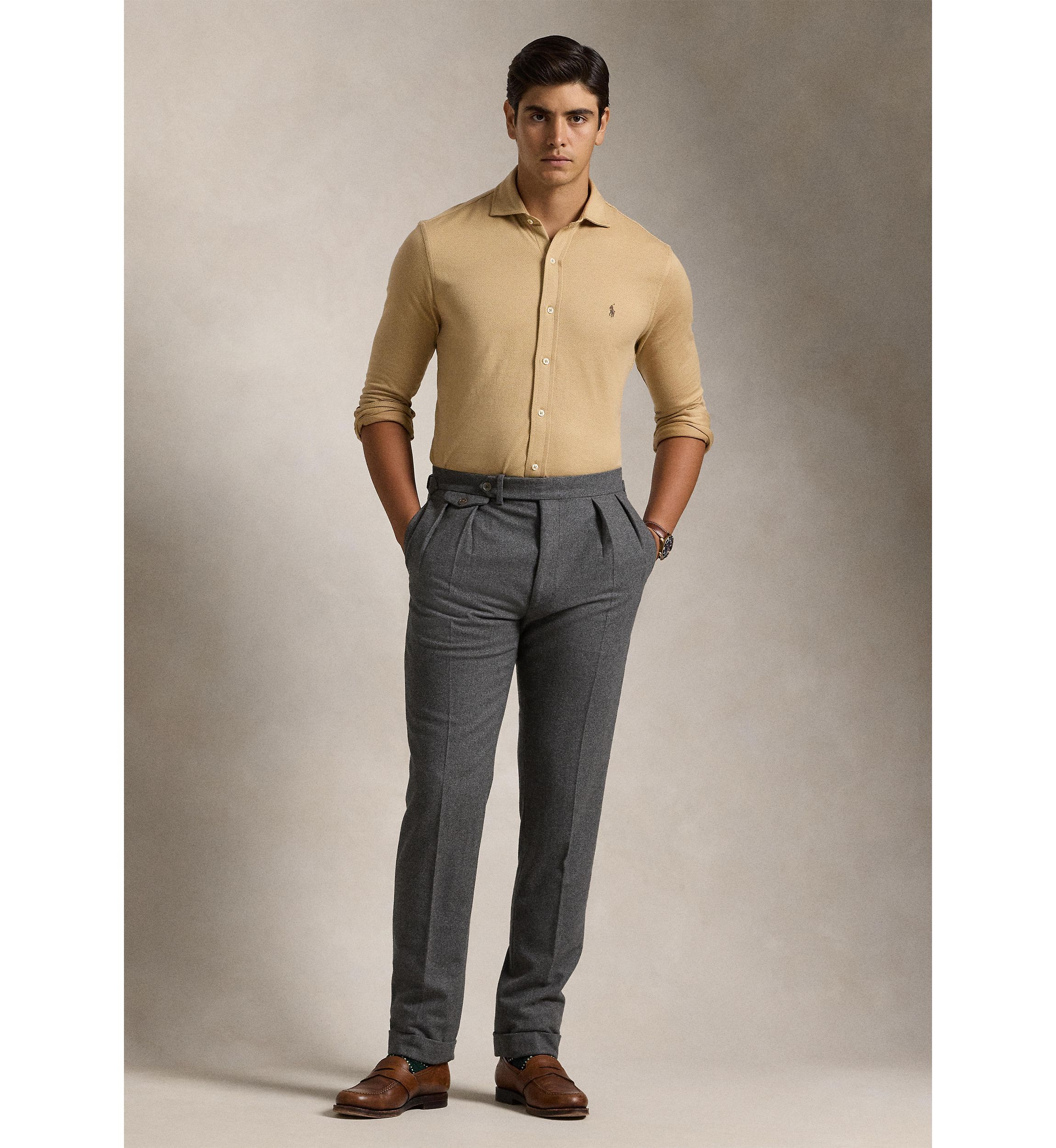 Herringbone Jacquard-Knit Shirt