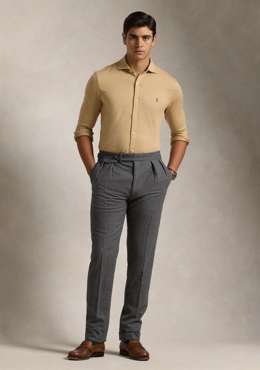 Herringbone Jacquard-Knit Shirt