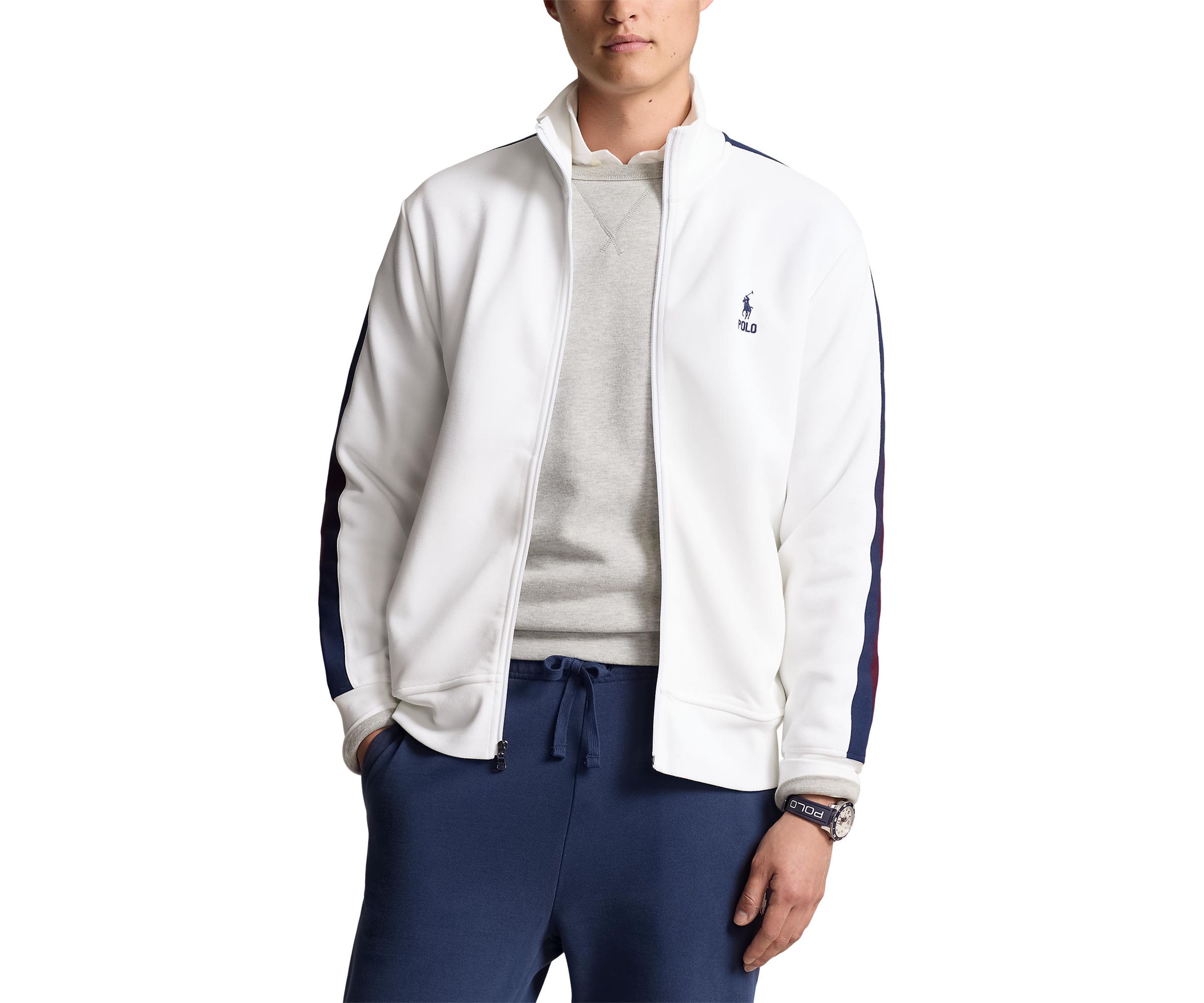 Double-Knit Mesh Track Jacket