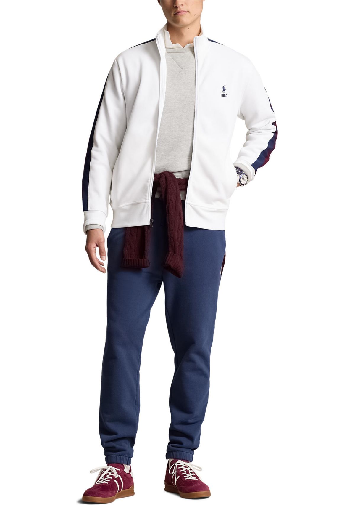 Double-Knit Mesh Track Jacket