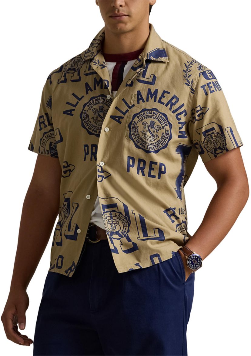 Classic Fit Cotton Linen Camp Shirt