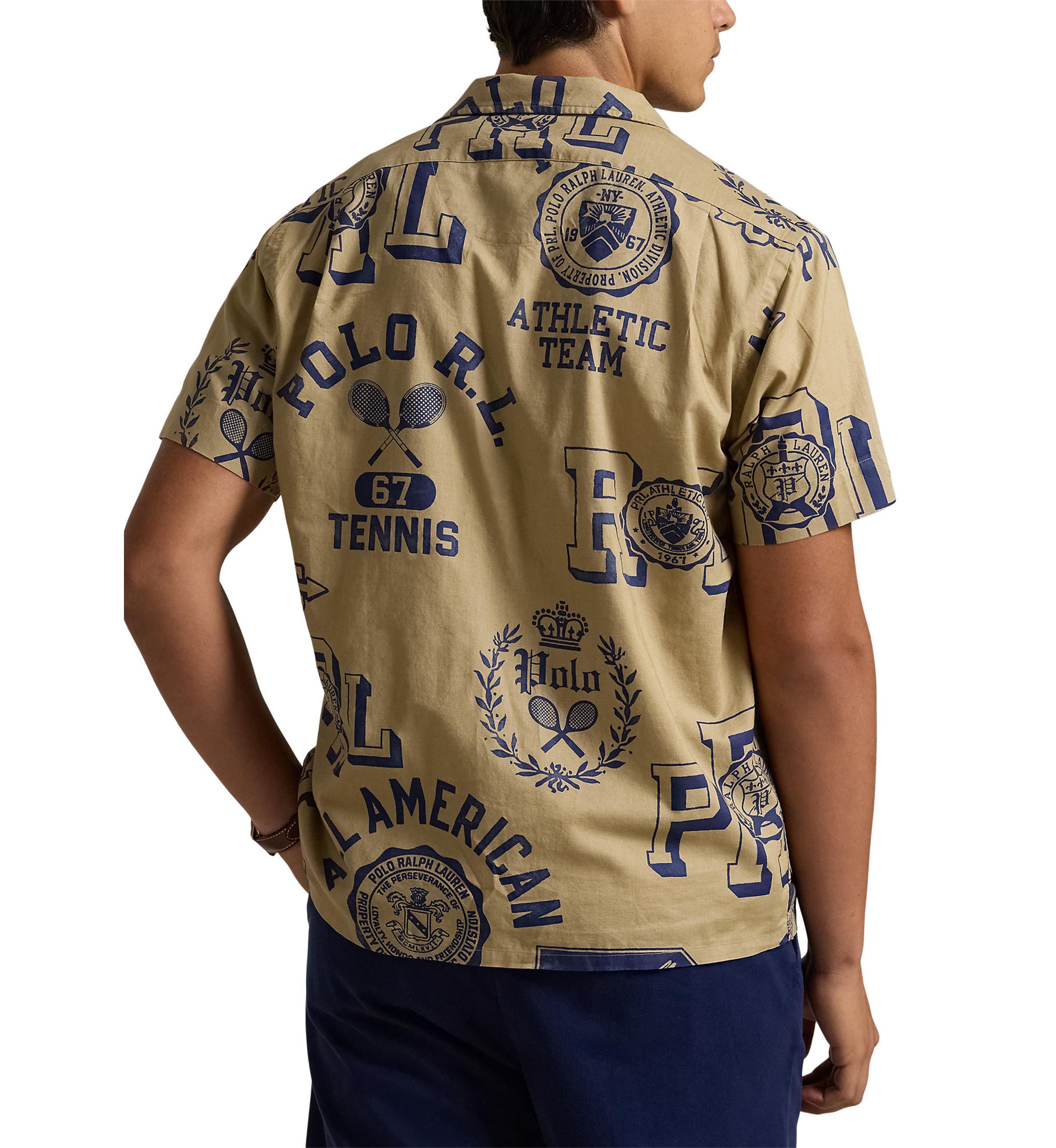 Classic Fit Cotton Linen Camp Shirt