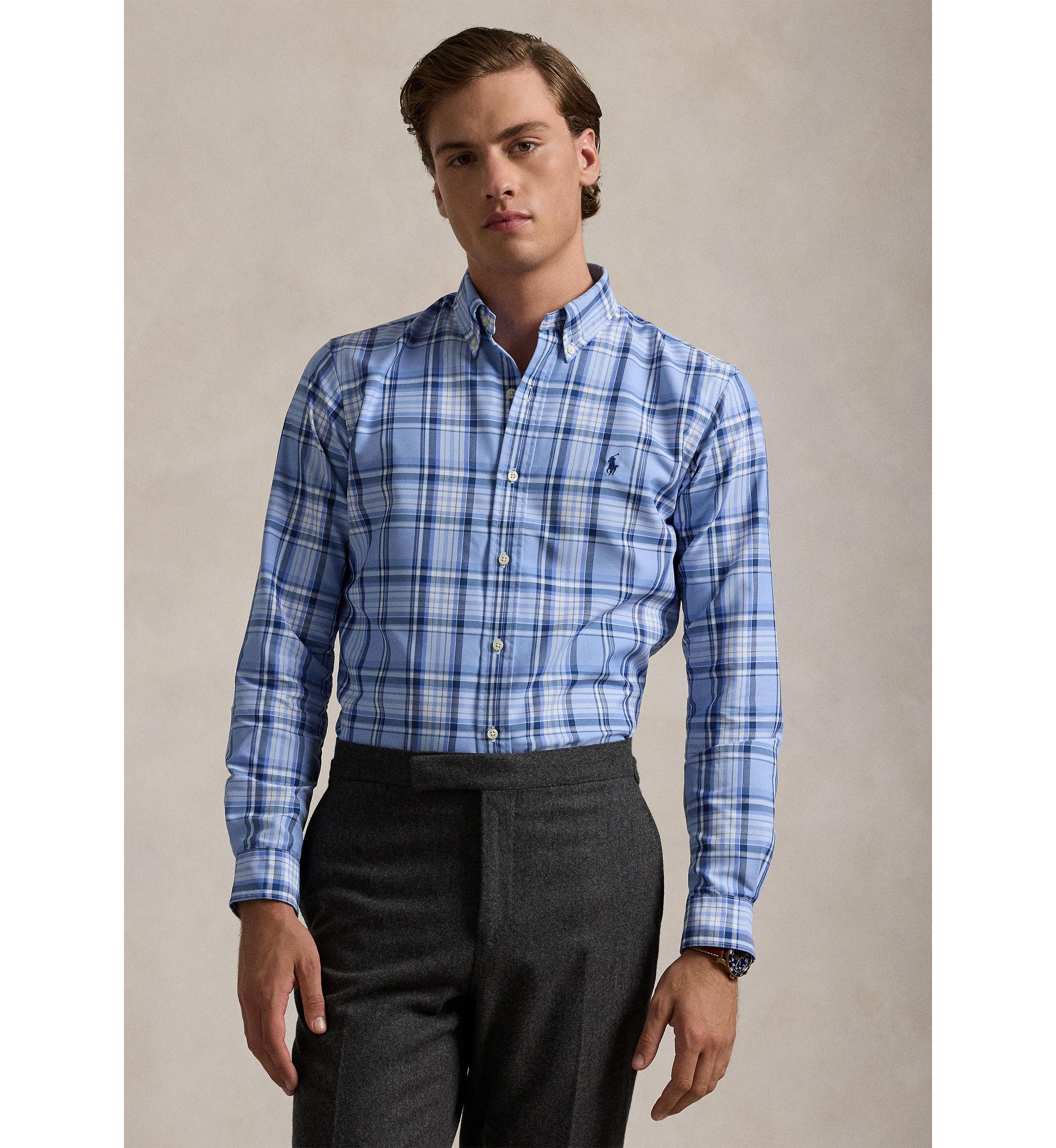 Classic Fit Plaid Oxford Shirt