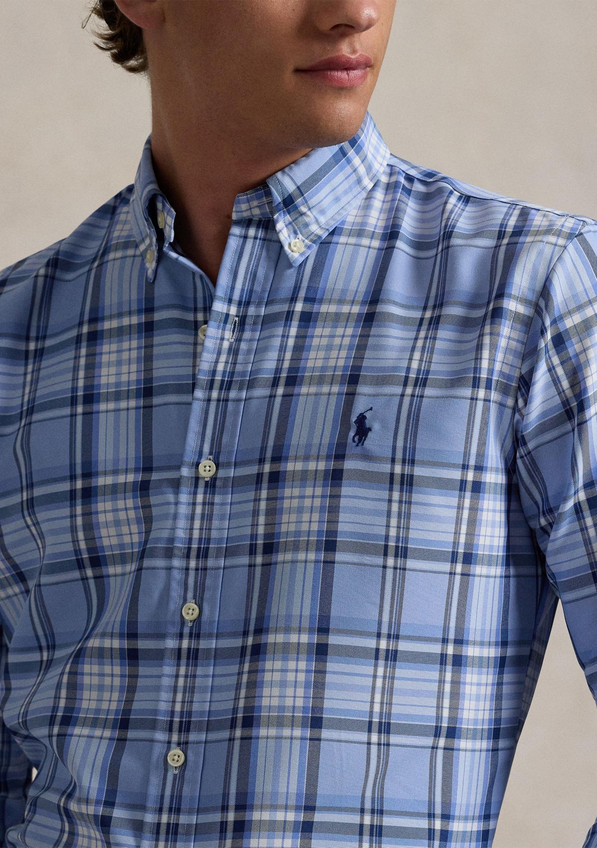 Classic Fit Plaid Oxford Shirt