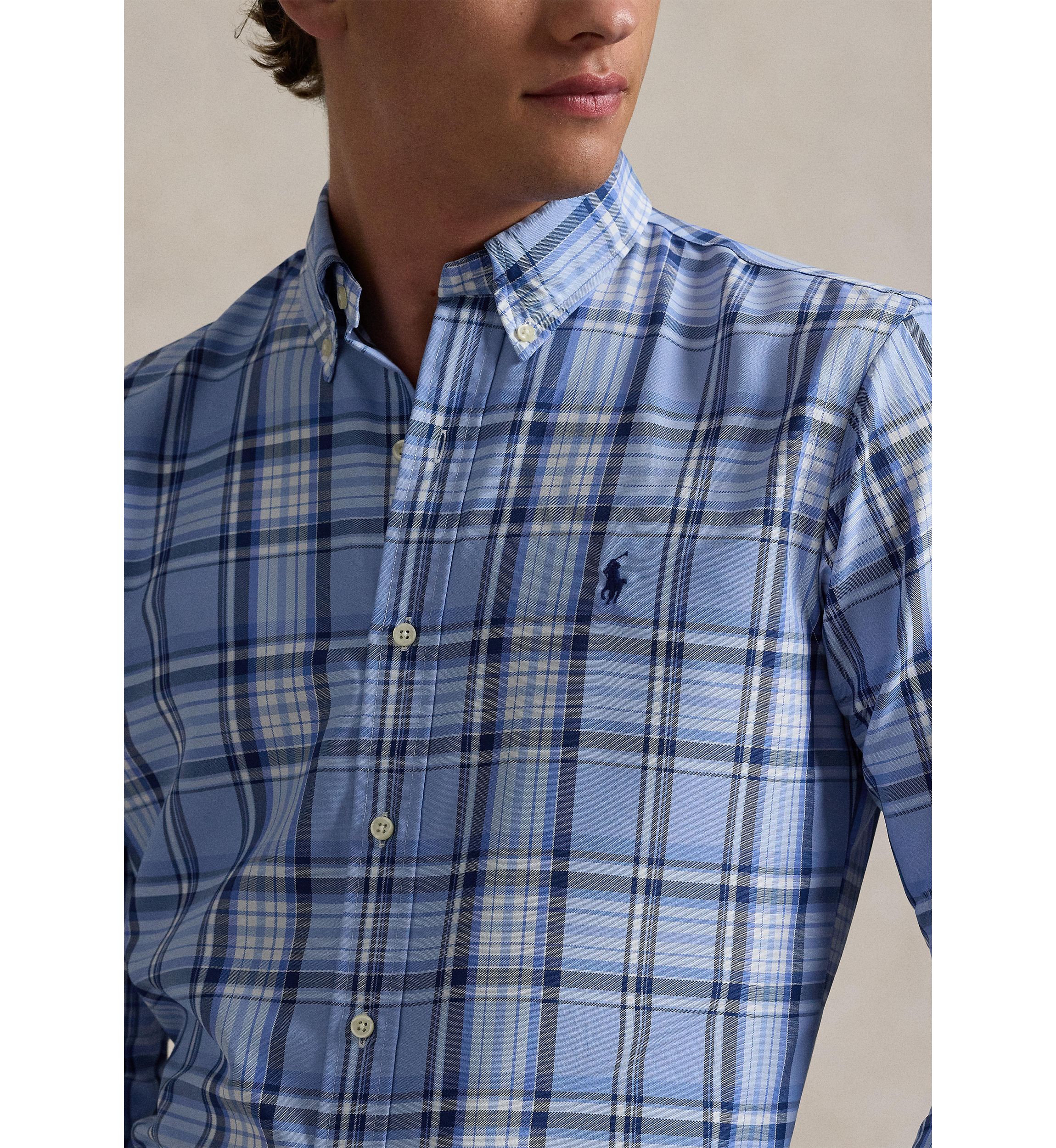 Classic Fit Plaid Oxford Shirt