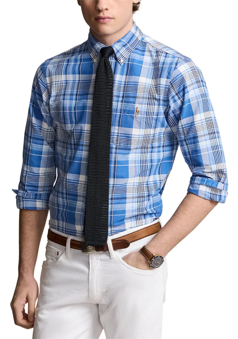 Classic Fit Plaid Oxford Shirt