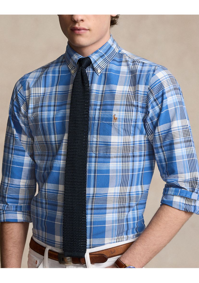 Classic Fit Plaid Oxford Shirt