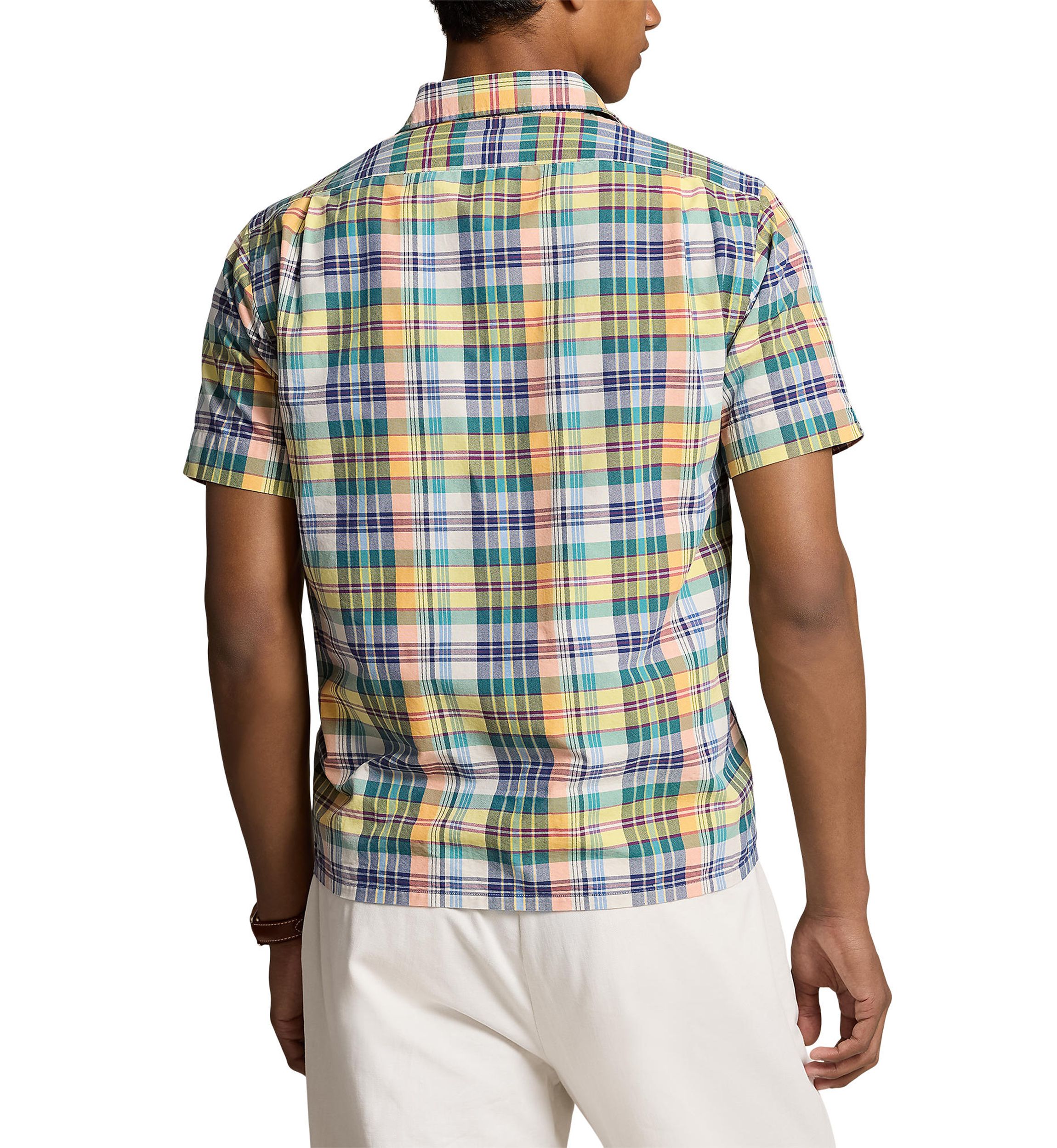 Classic Fit Plaid Oxford Camp Shirt