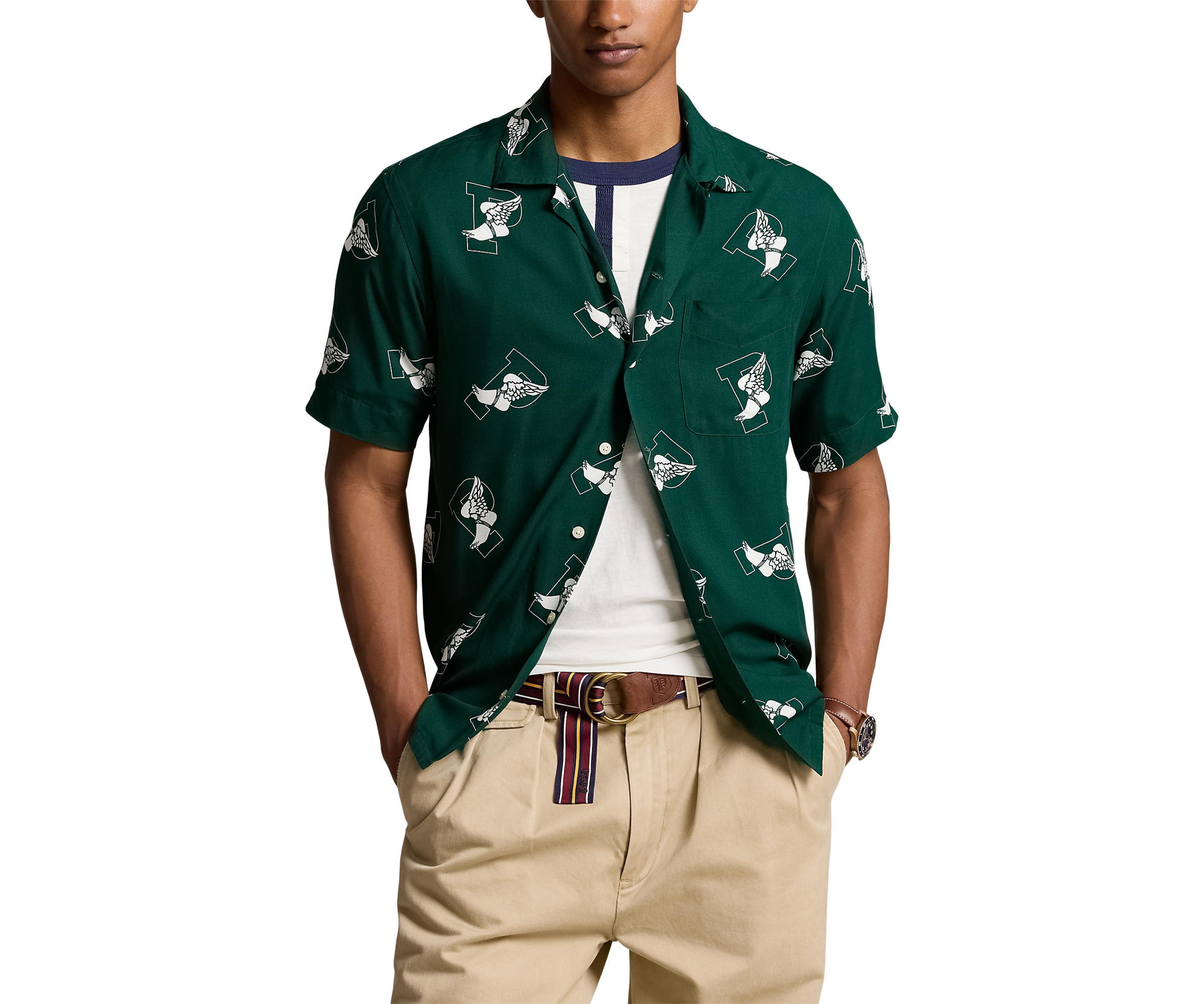 Classic Fit P-Wing Camp Shirt