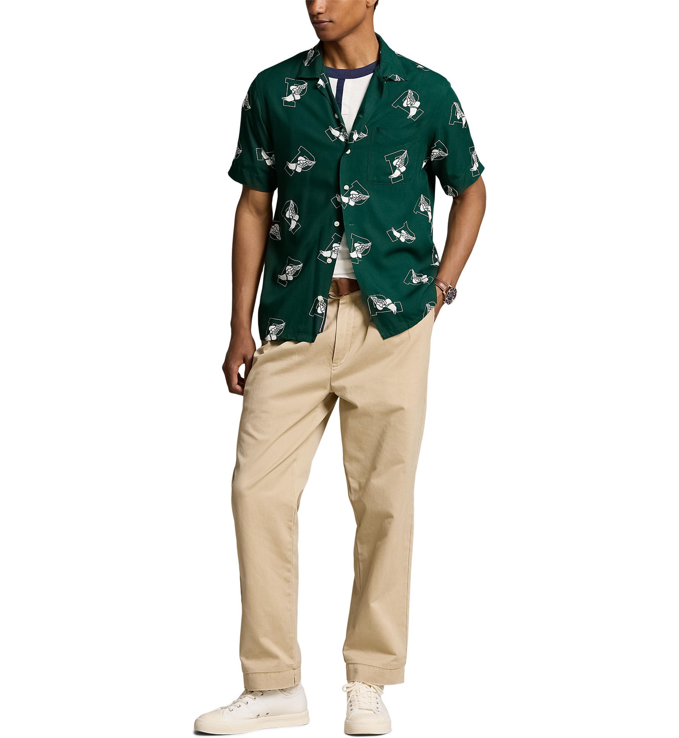 Classic Fit P-Wing Camp Shirt
