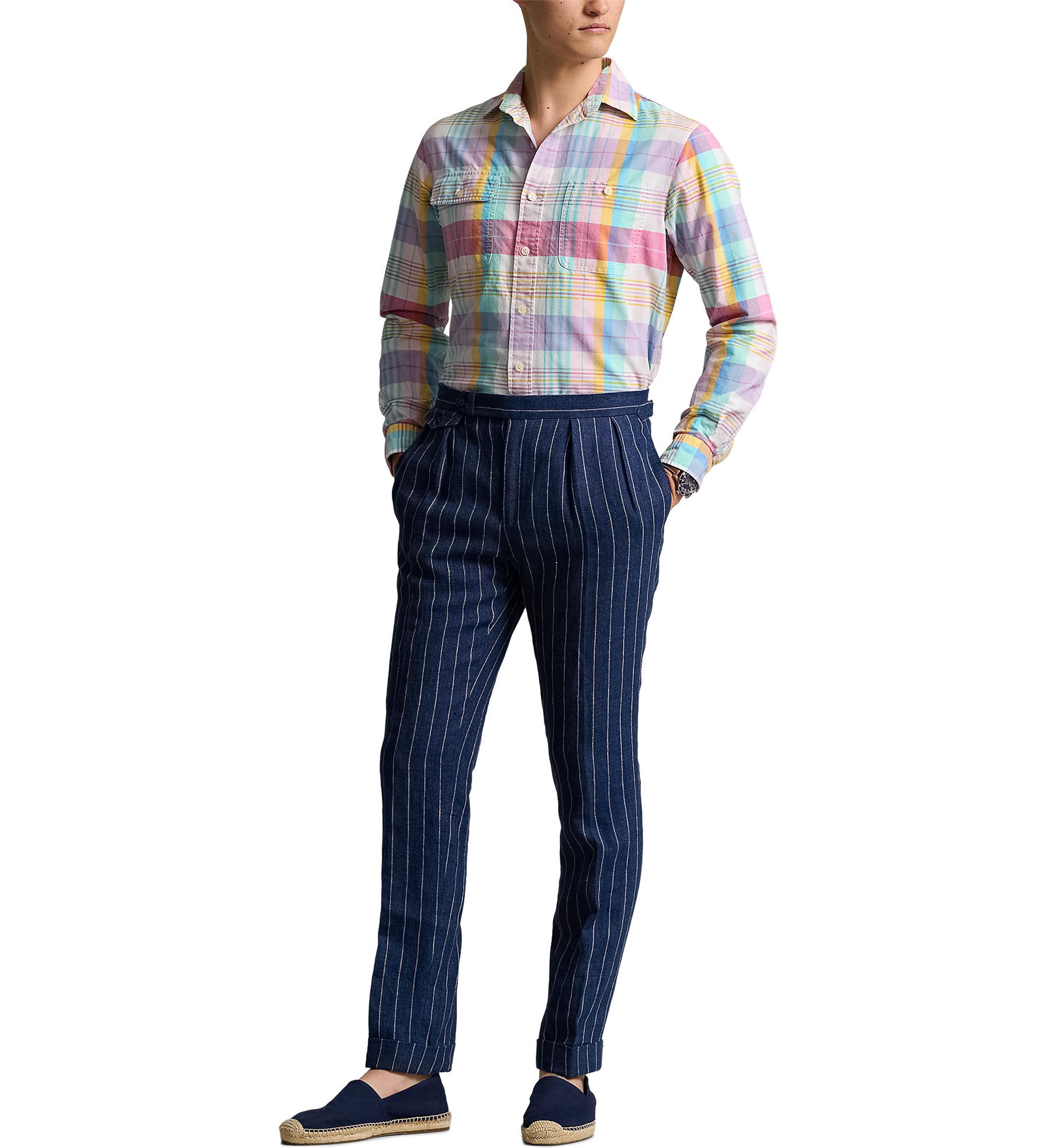Classic Fit Plaid Oxford Shirt