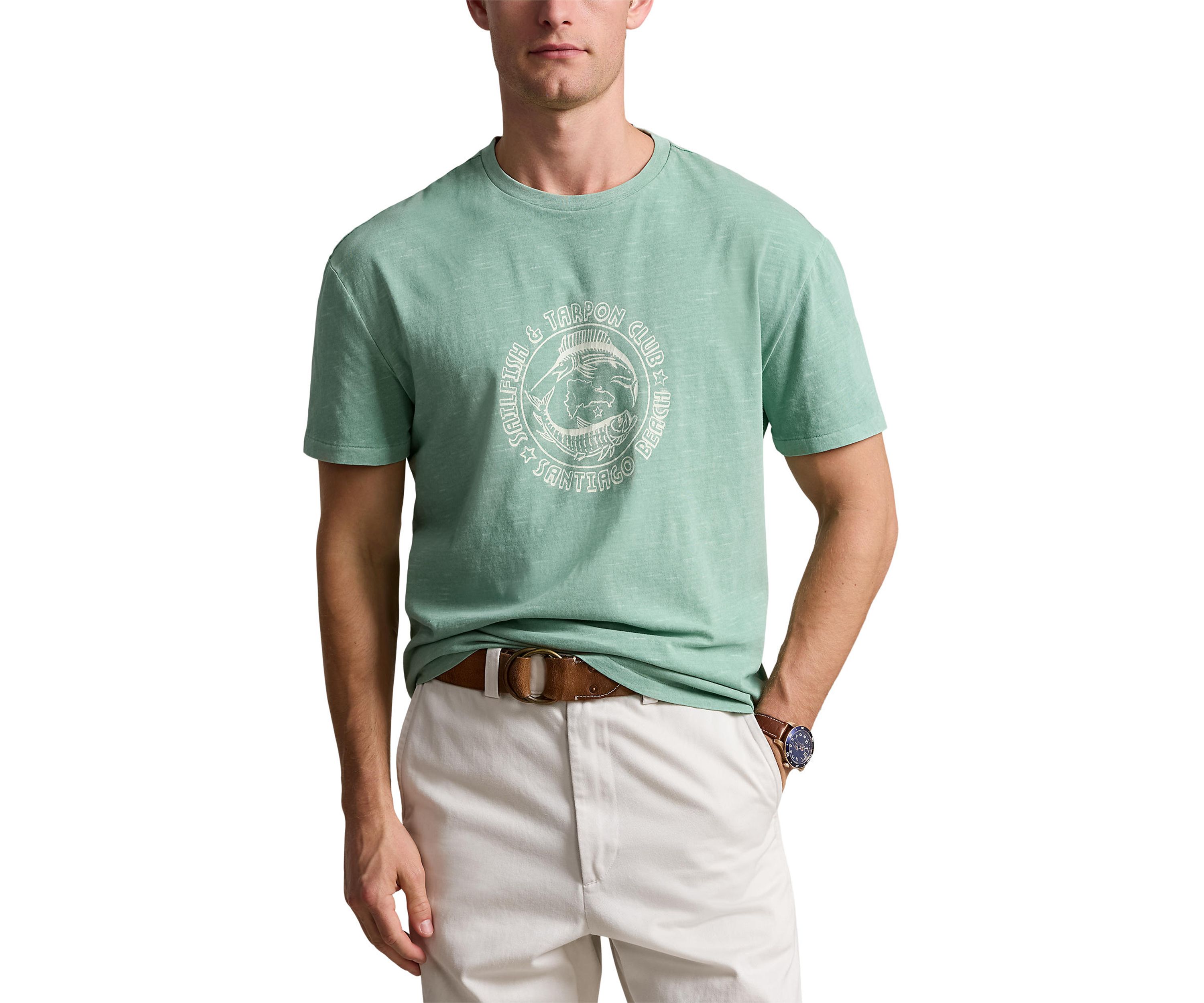 Classic Fit Slub Jersey Graphic T-Shirt