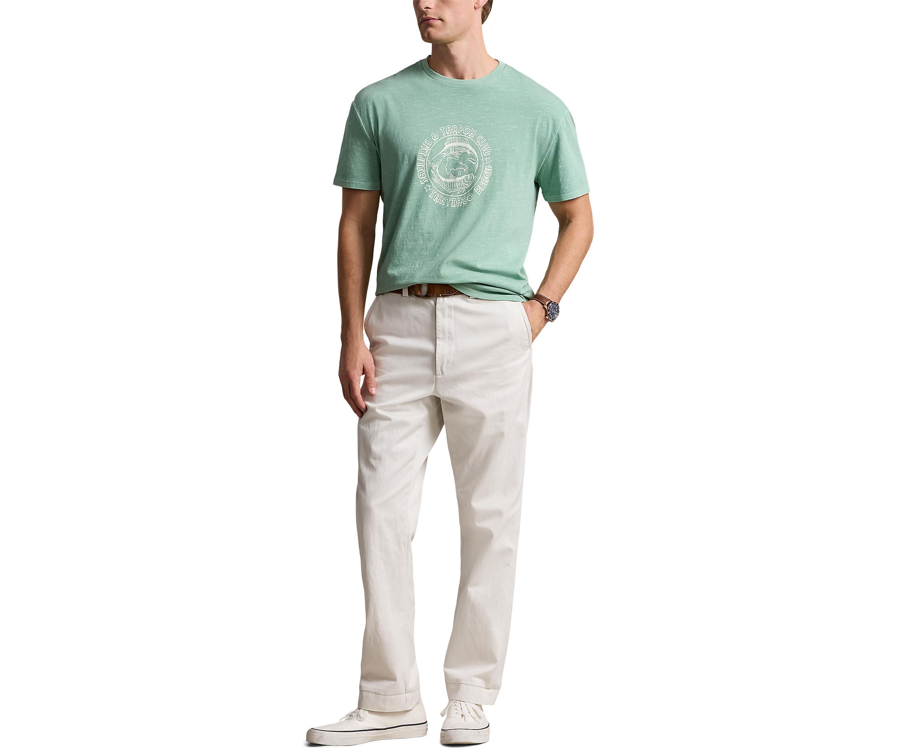Classic Fit Slub Jersey Graphic T-Shirt