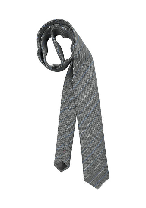Hugo Boss Textured Stripe Charcoal Tie