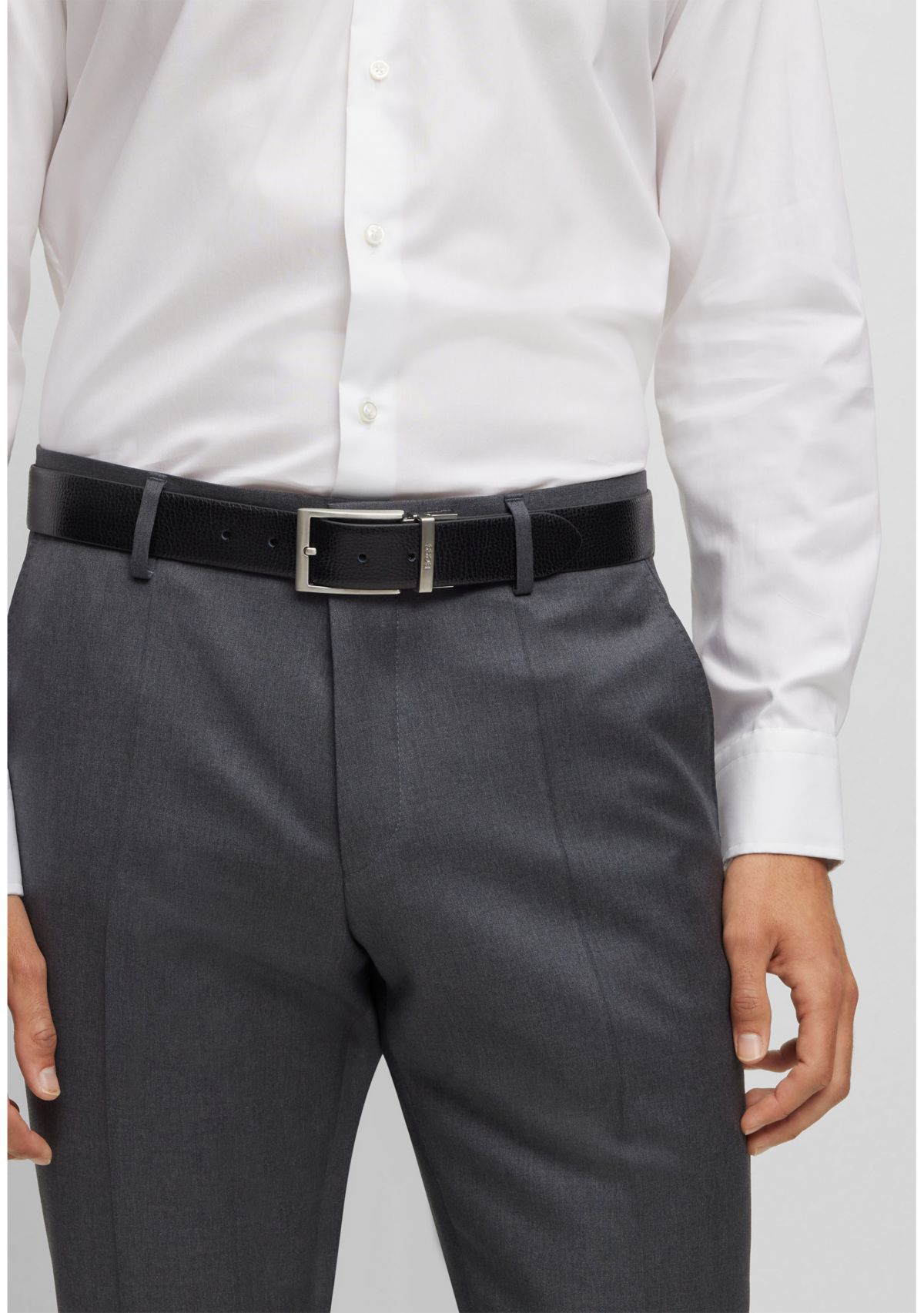 Ollie Pebbled Leather Reversible Belt