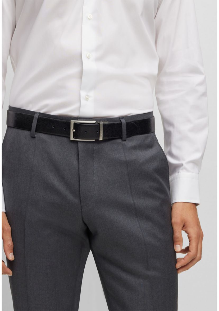 Ollie Pebbled Leather Reversible Belt