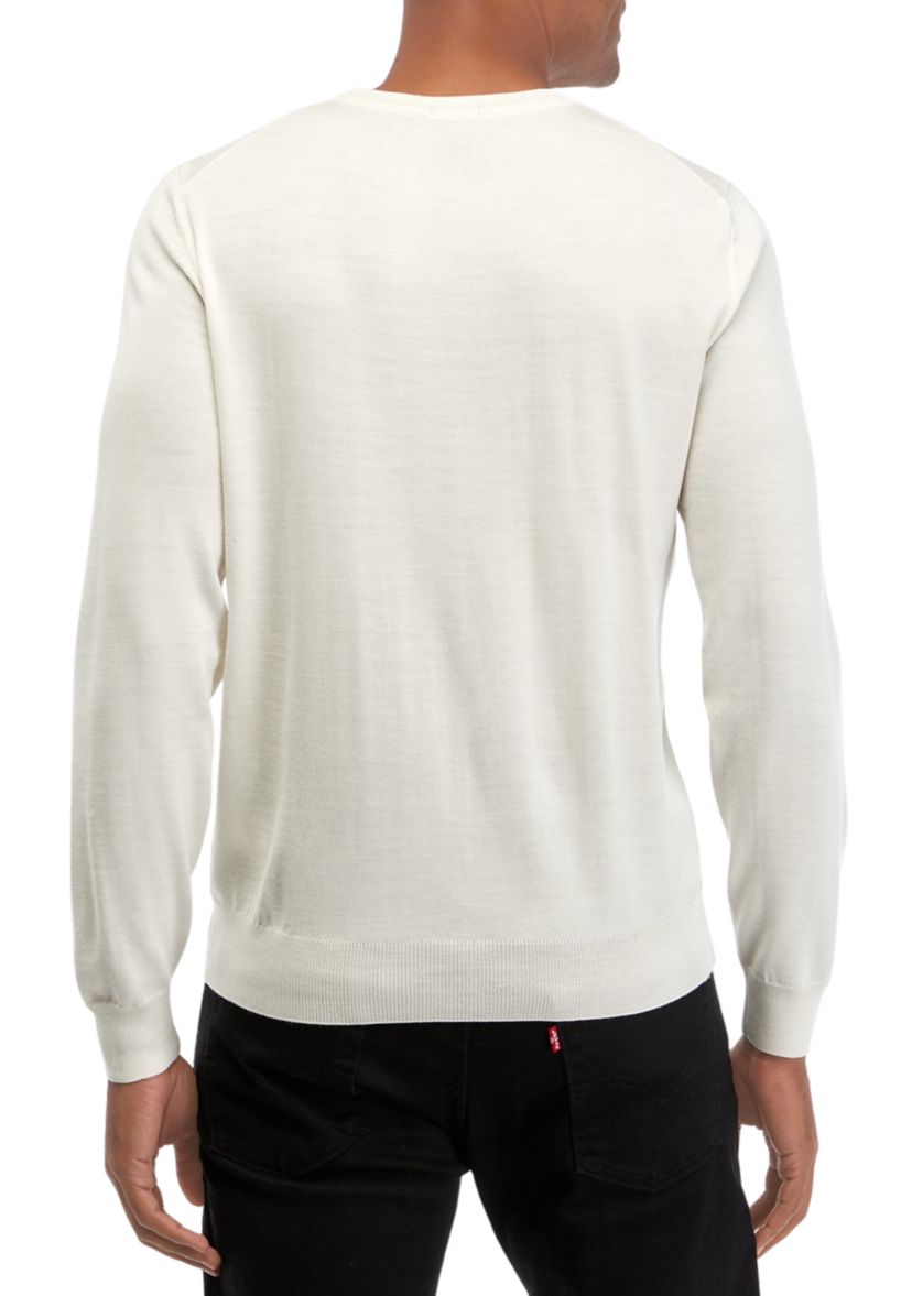 Mens Regular Fit Sweater with Embroidered Logo 