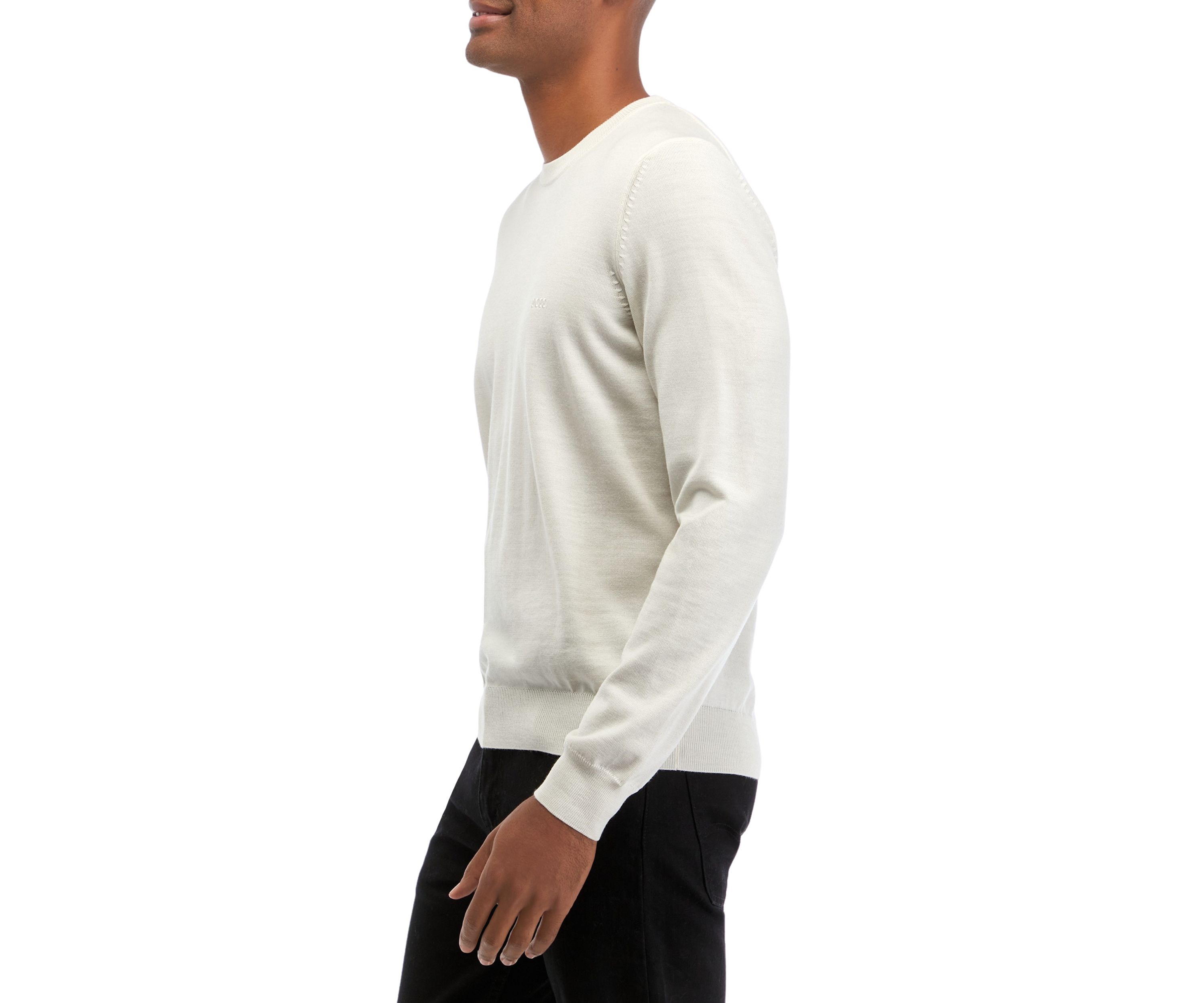 Mens Regular Fit Sweater with Embroidered Logo 
