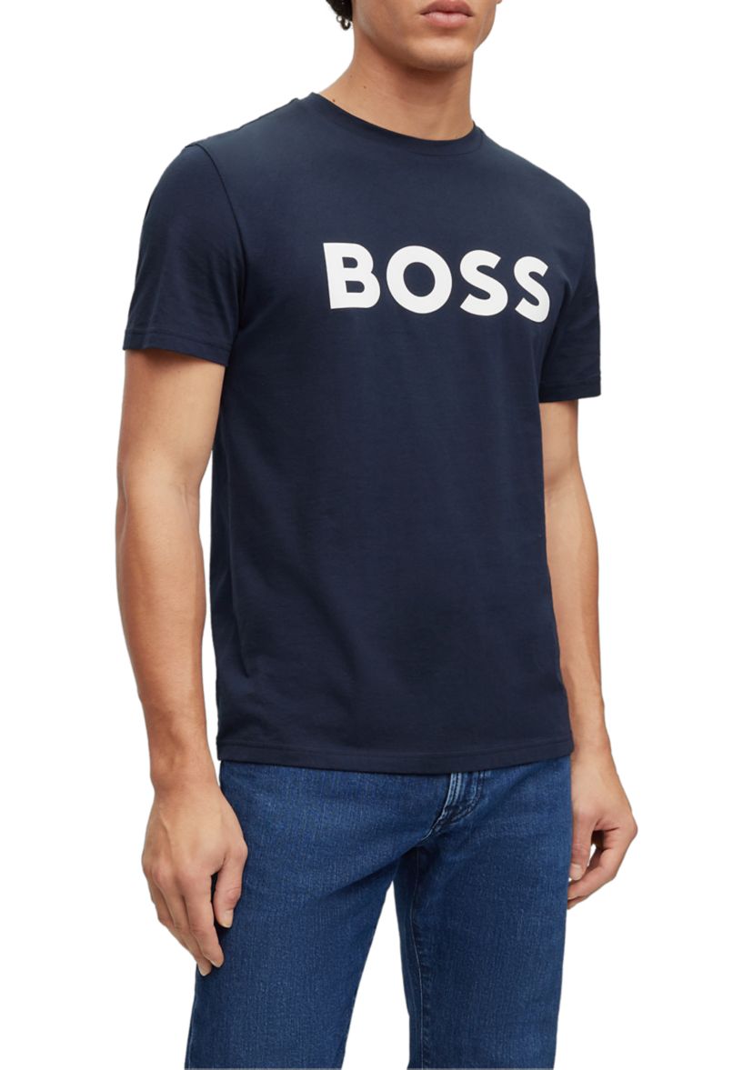 Mens Short Sleeve Large Boss Graphic T-Shirt