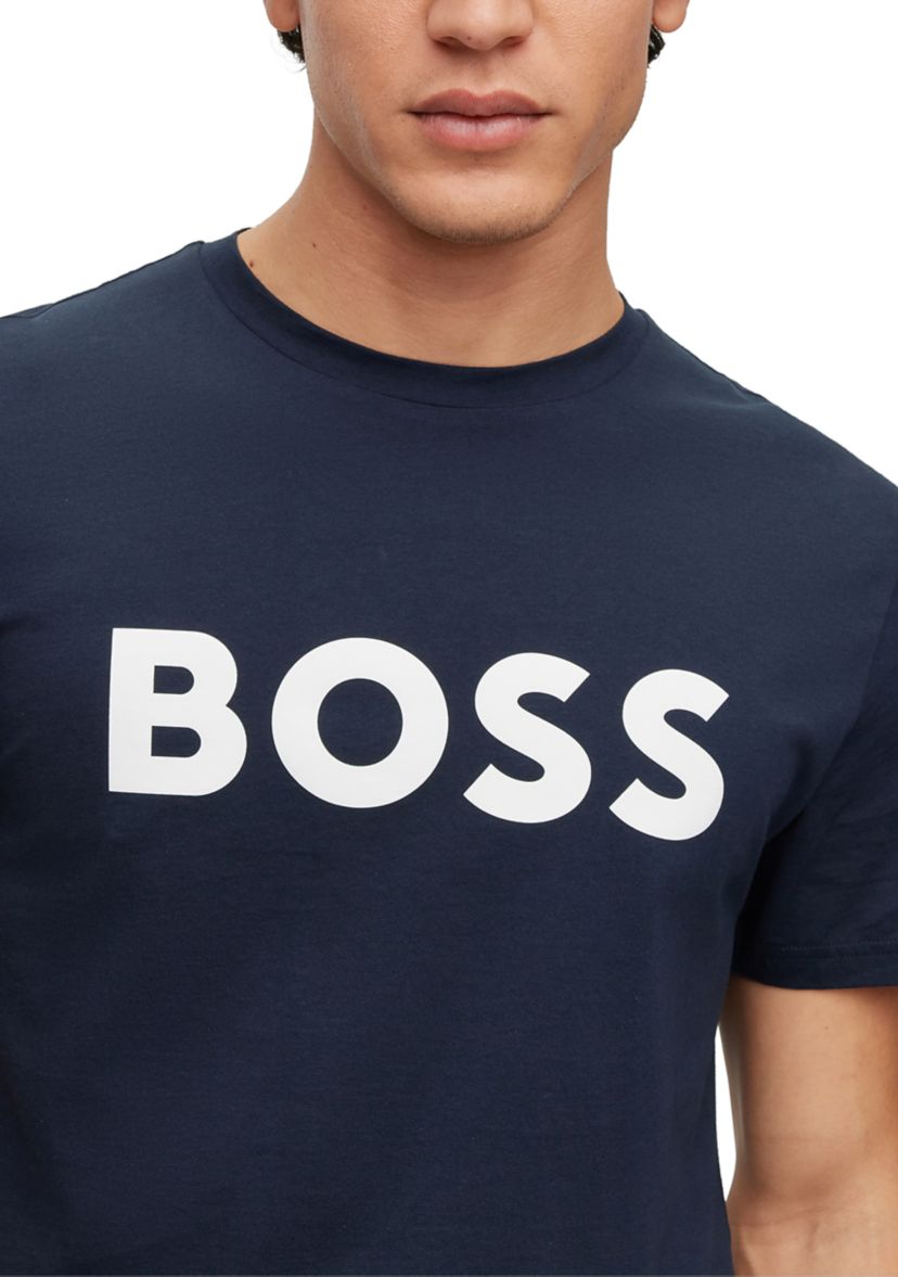 Mens Short Sleeve Large Boss Graphic T-Shirt