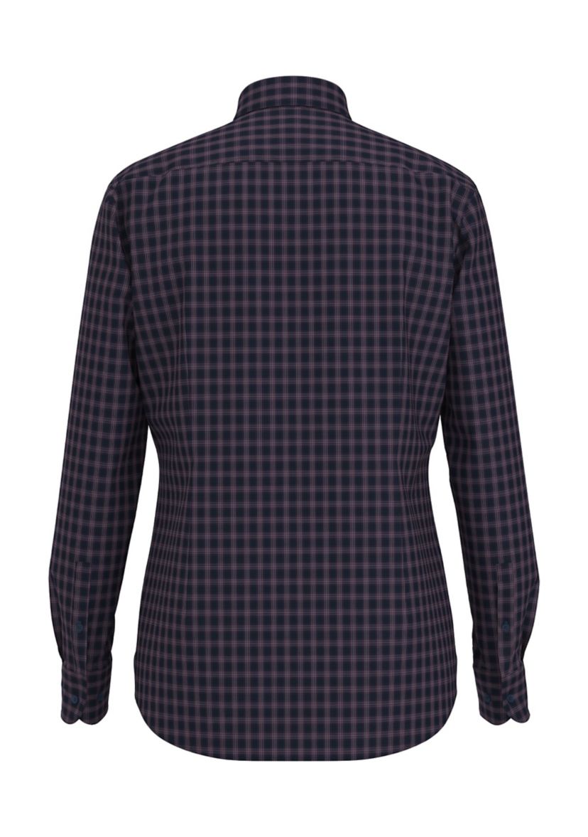 Mens Cotton Mix Plaid Check Dress Shirt