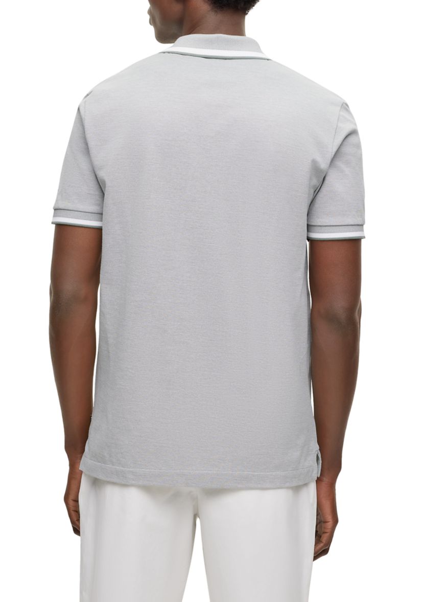 Mens Short Sleeve Solid Tipped Polo Shirt 