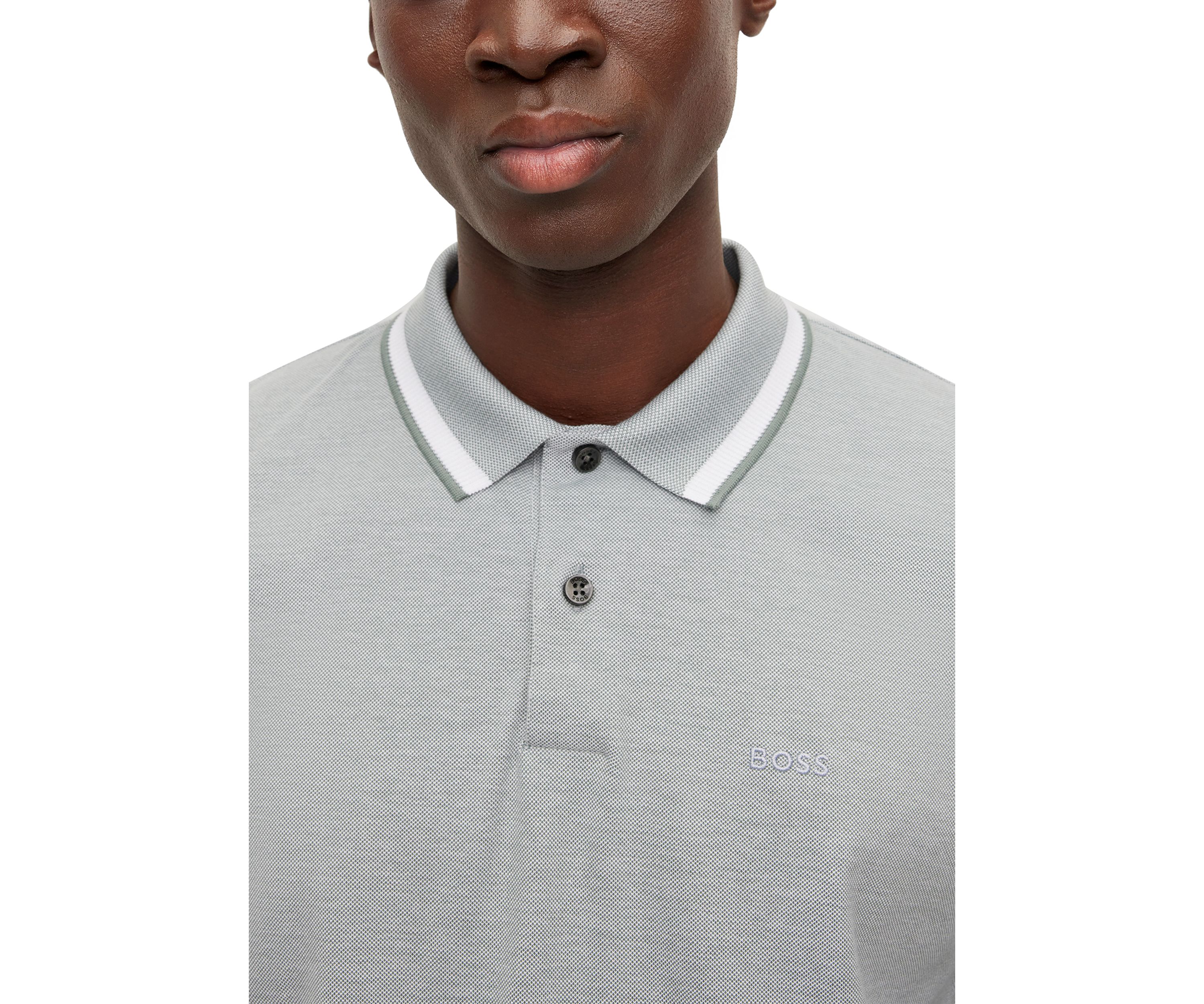 Mens Short Sleeve Solid Tipped Polo Shirt 