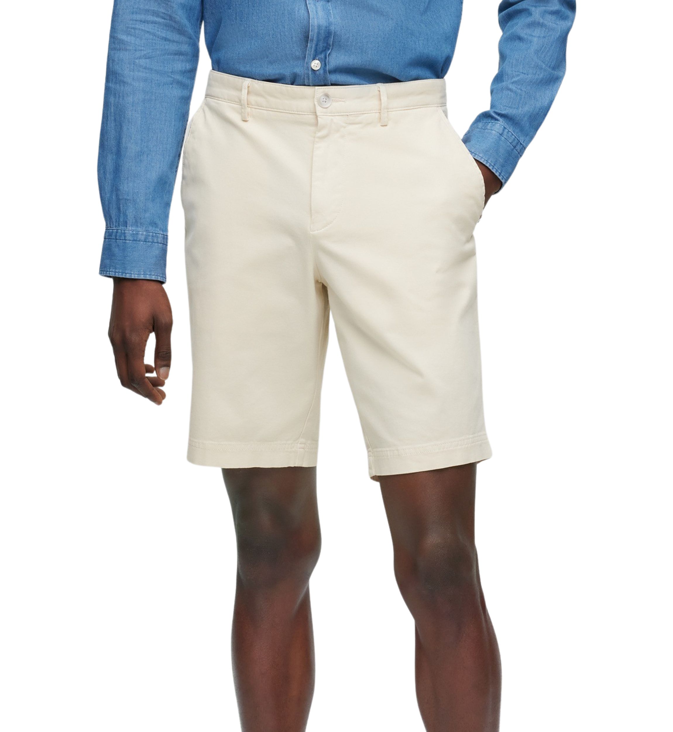 Mens Flat Front Twill Shorts