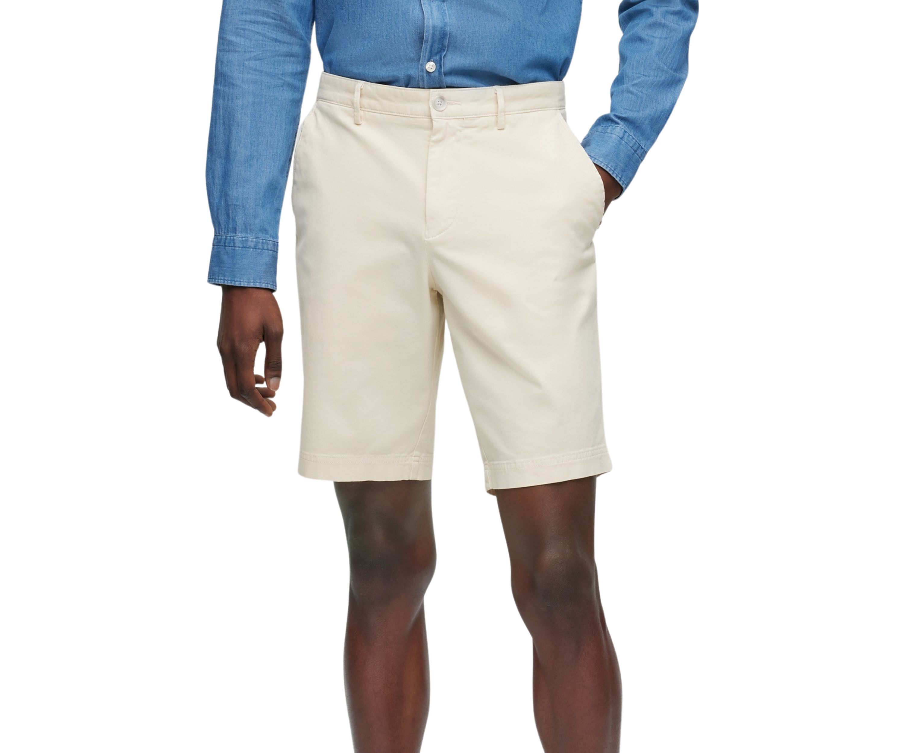 Mens Flat Front Twill Shorts