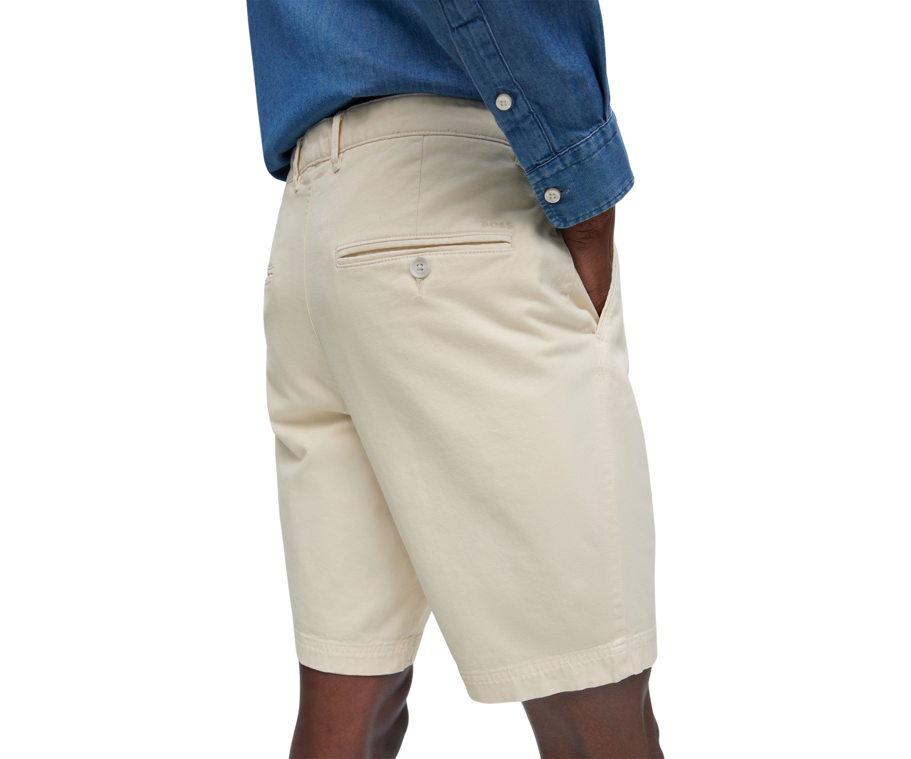 Mens Flat Front Twill Shorts