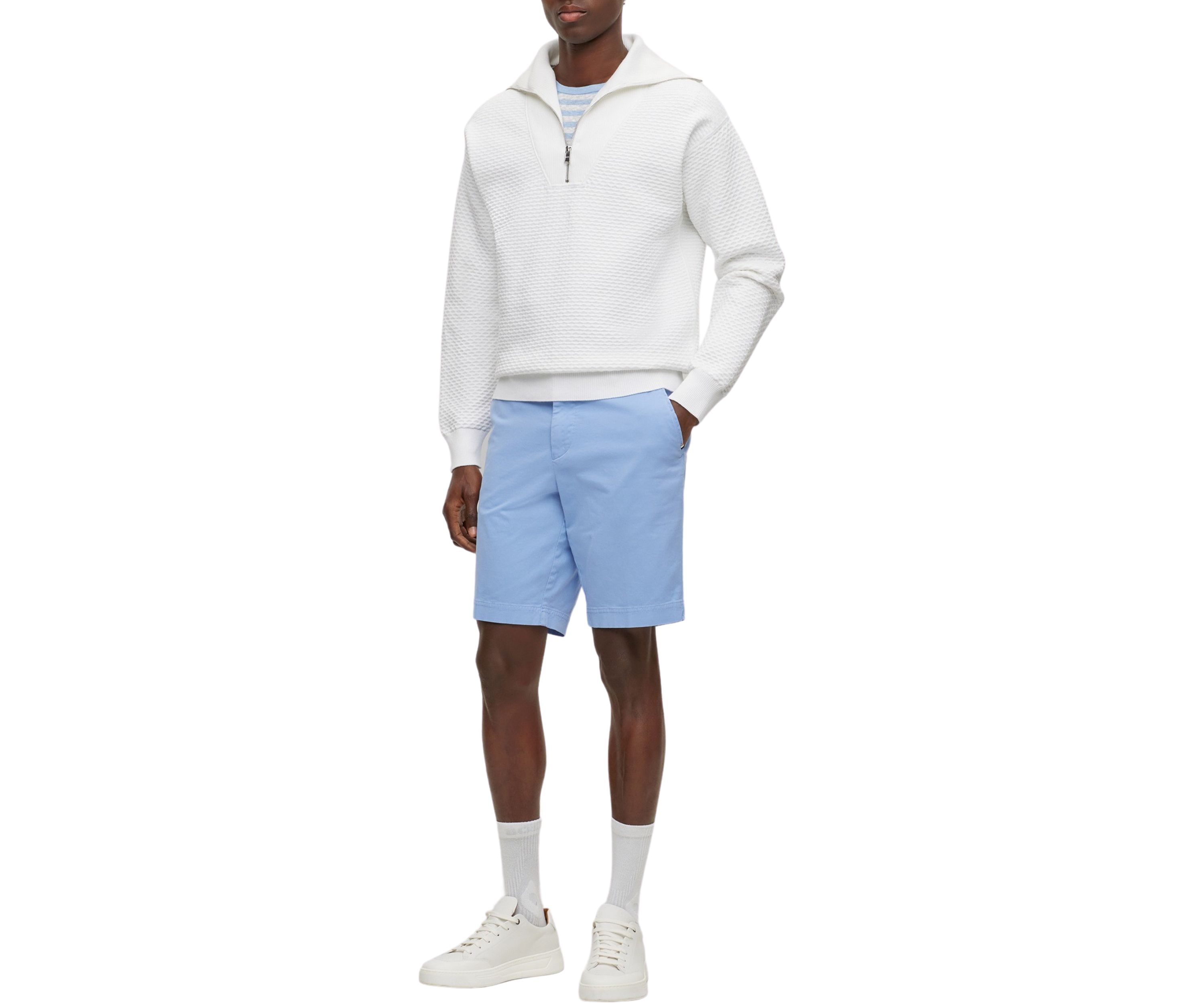   Mens Flat Front Twill Shorts 