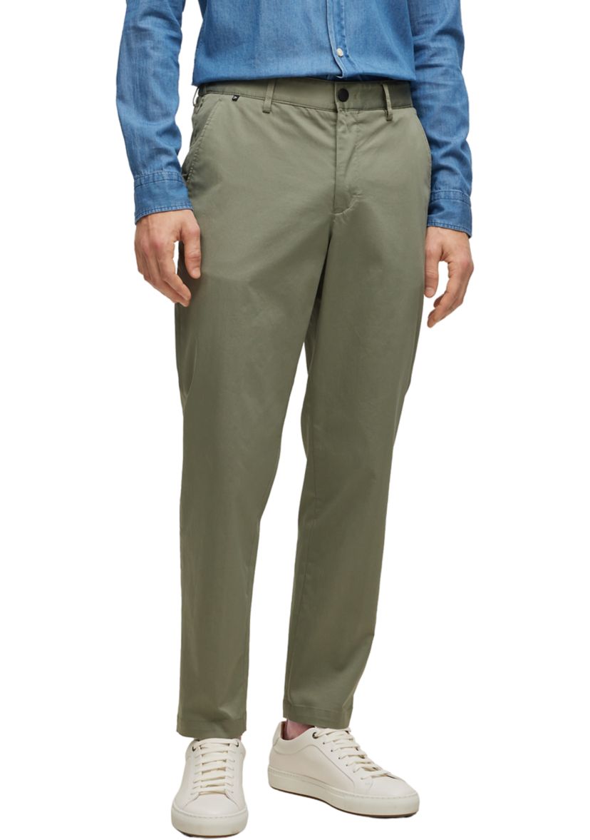 Mens Straight Leg Back Elastic Waistband Pants