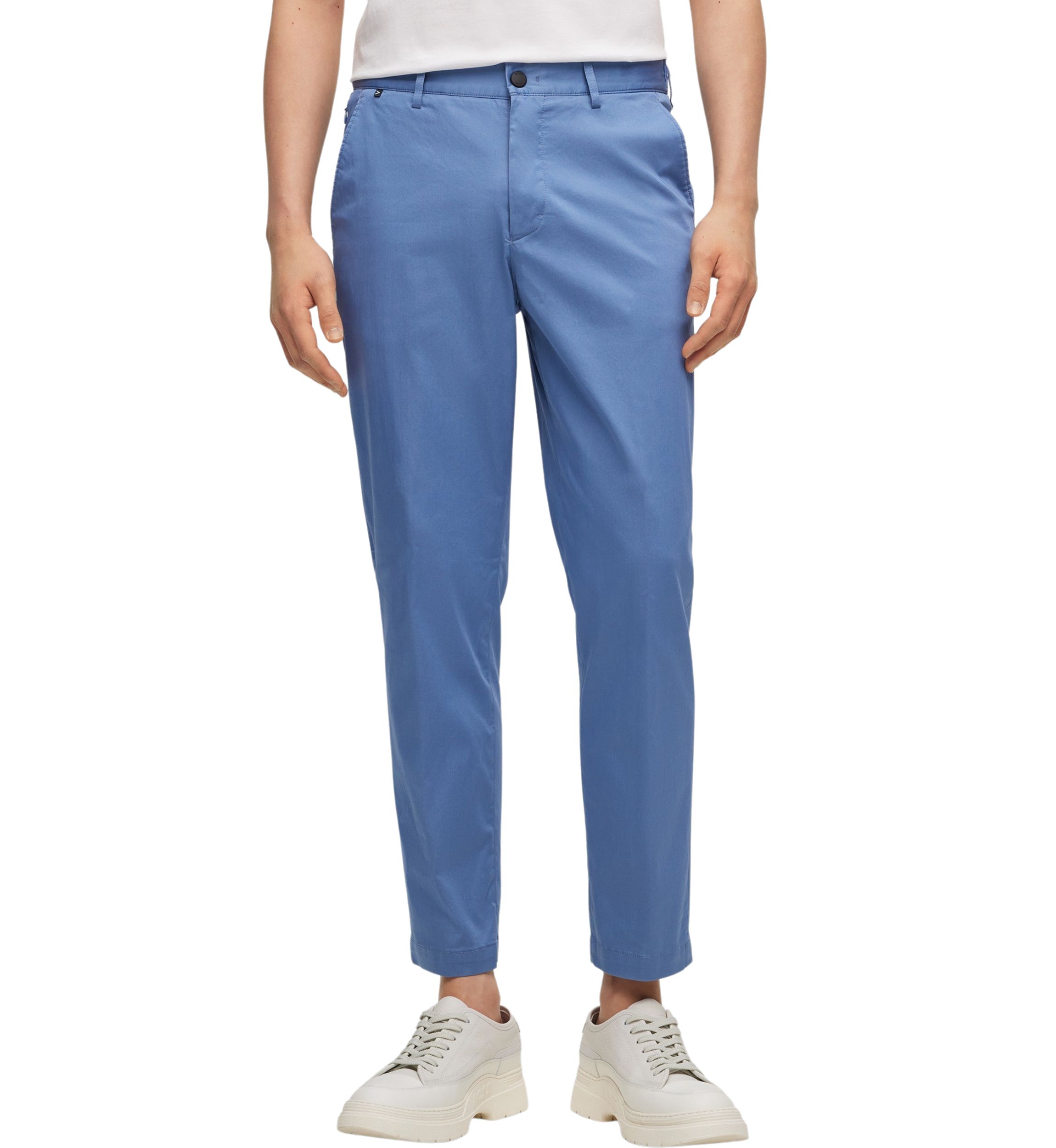  Mens Straight Leg Back Elastic Waistband Pants 