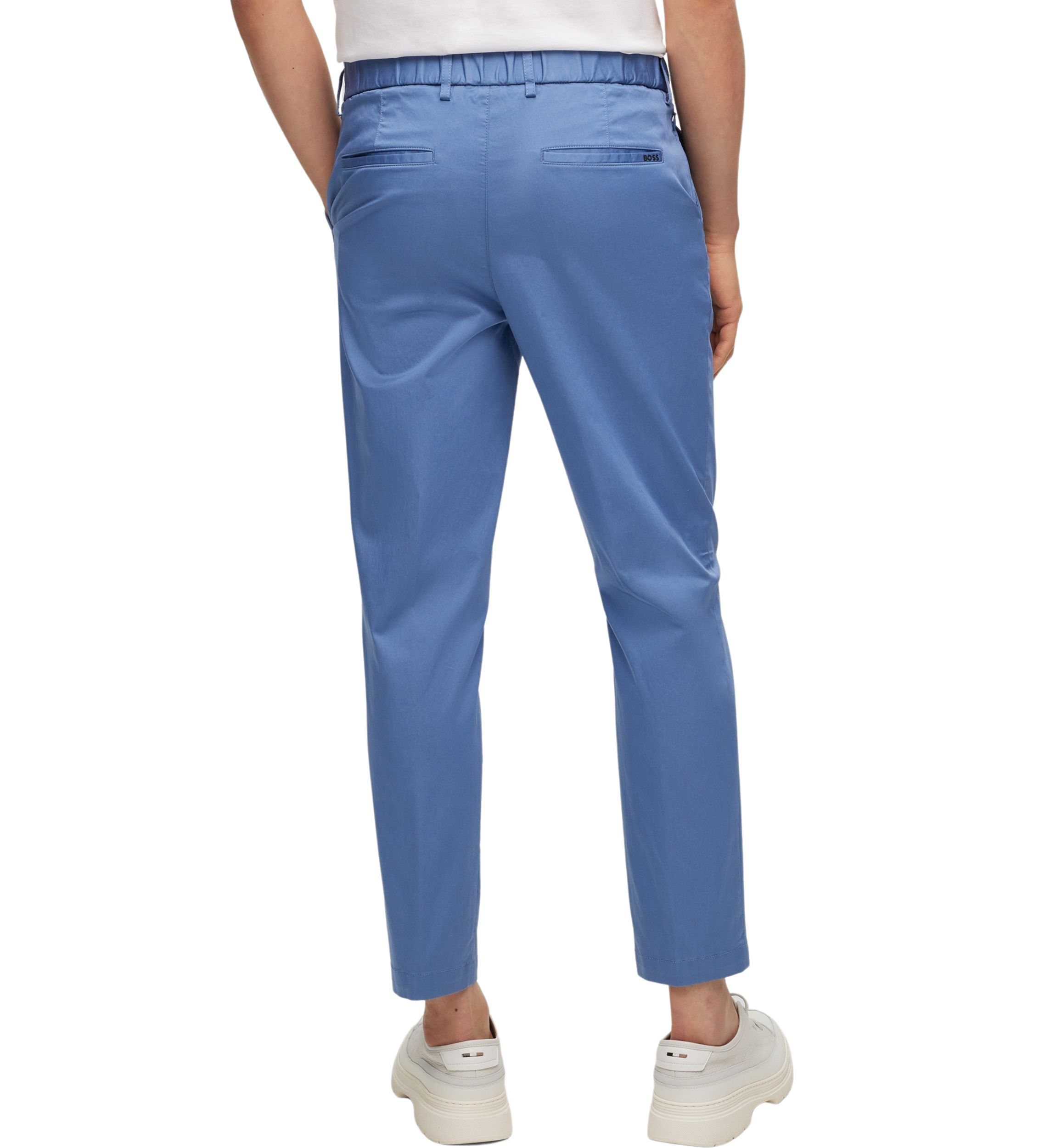  Mens Straight Leg Back Elastic Waistband Pants 