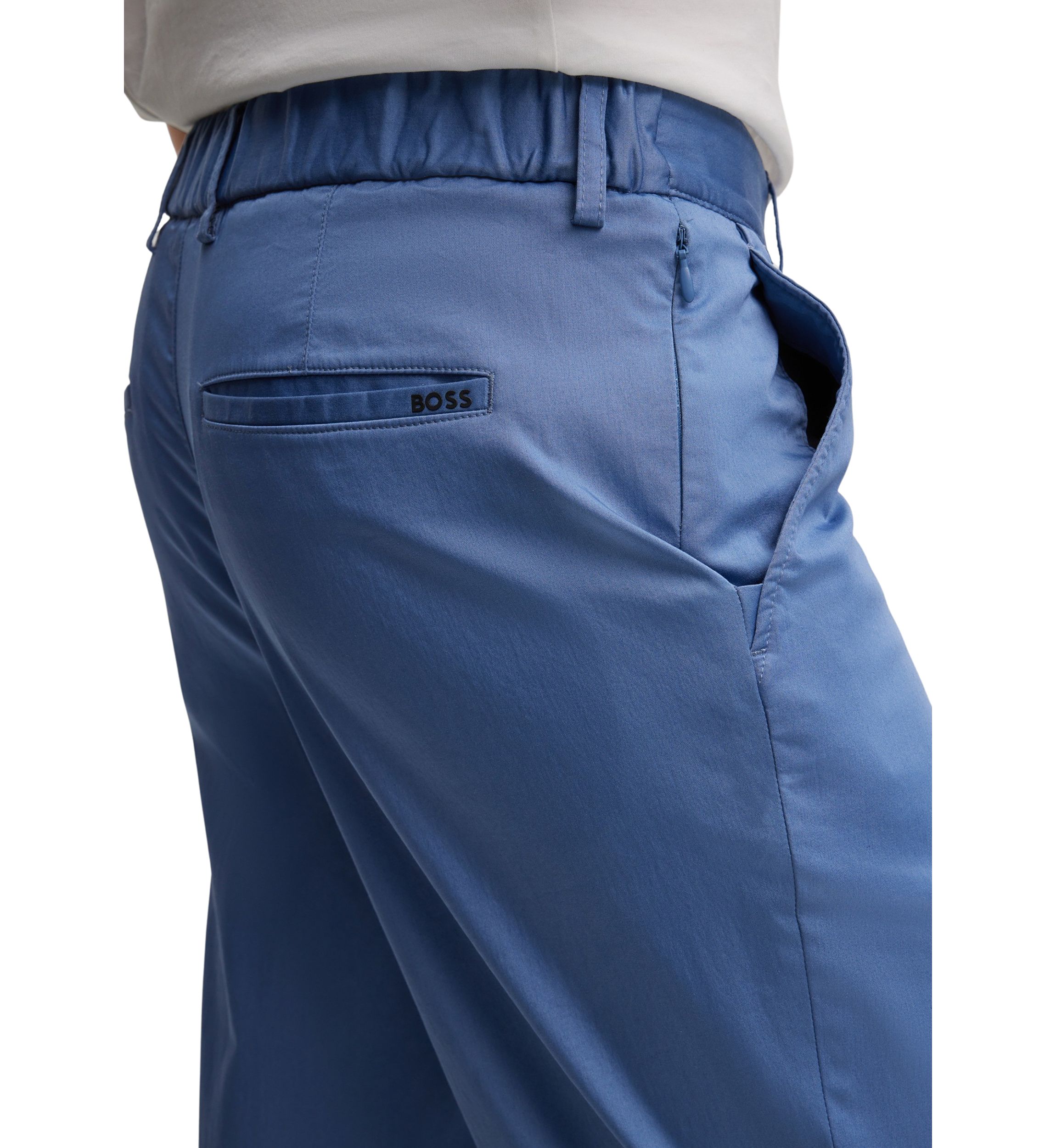 Mens Straight Leg Back Elastic Waistband Pants 