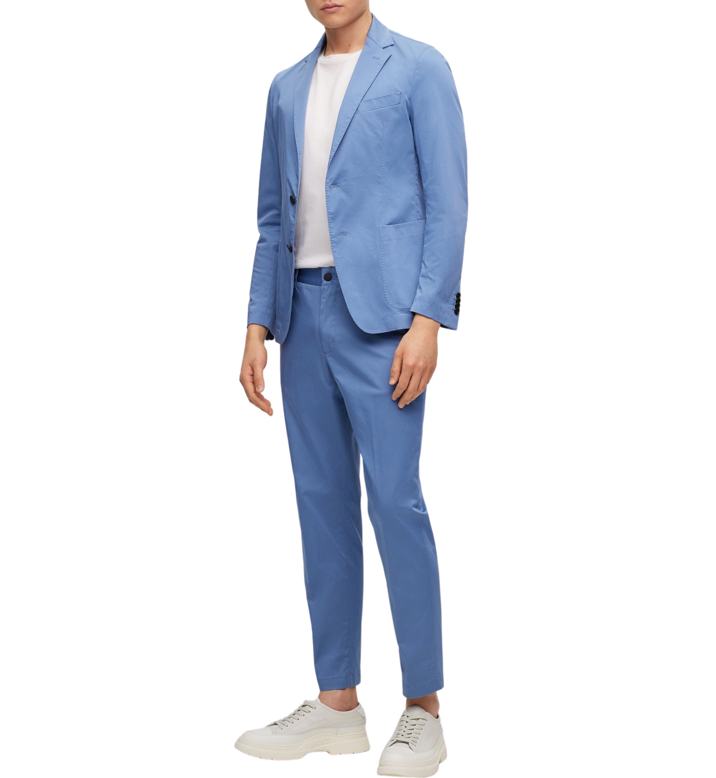  Mens Straight Leg Back Elastic Waistband Pants 