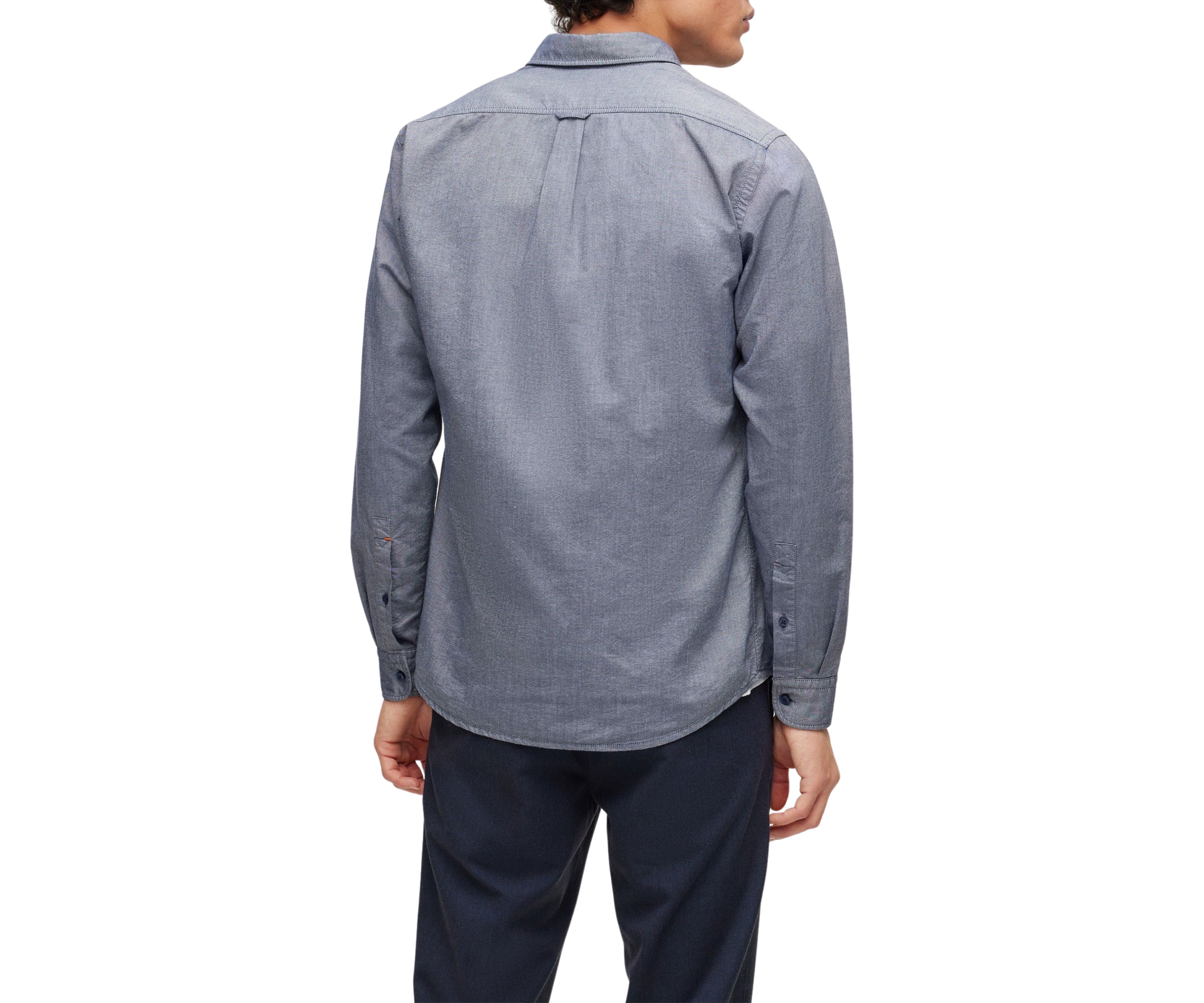  Mens Long Sleeve Button Down Collared Shirt 