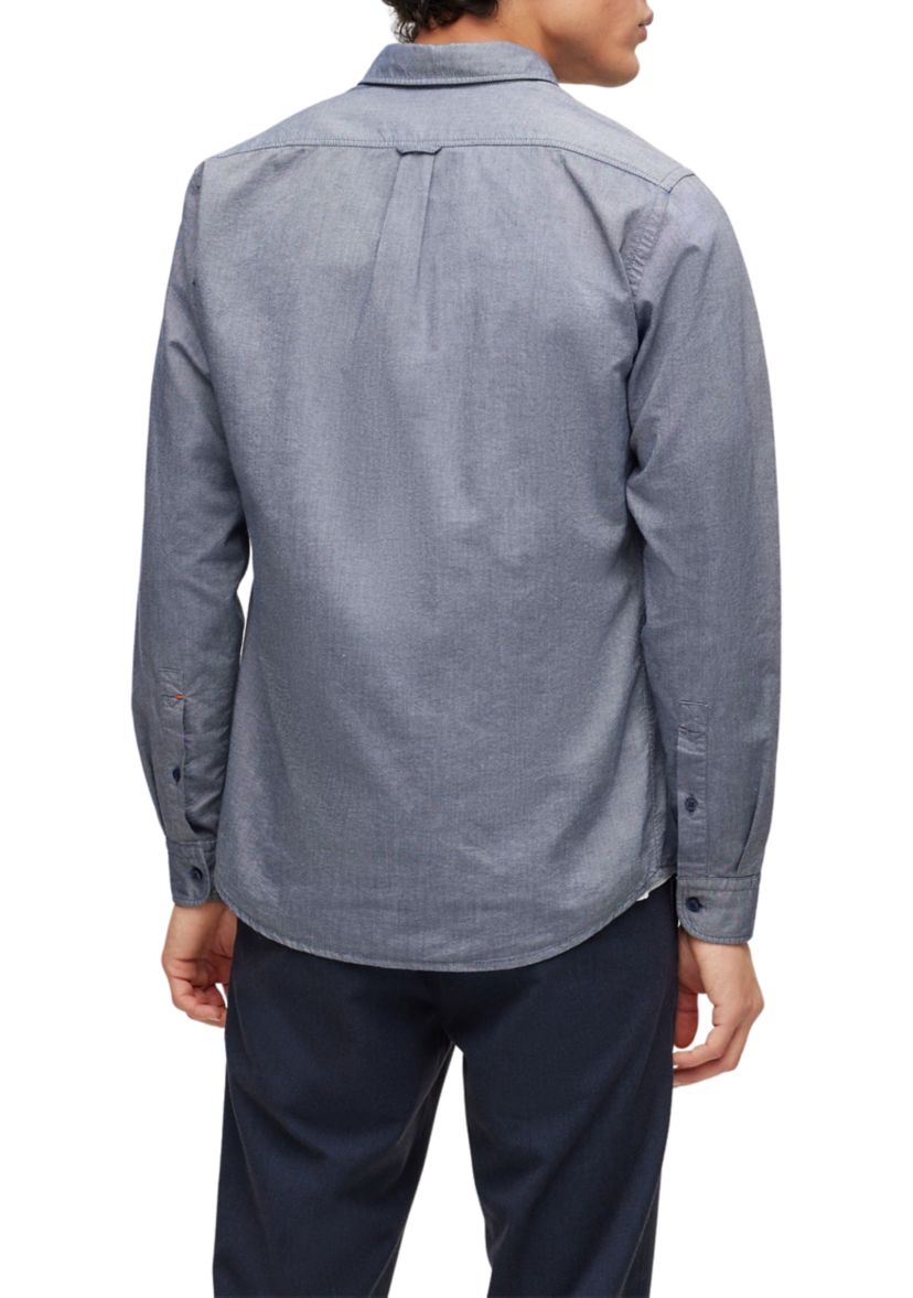  Mens Long Sleeve Button Down Collared Shirt 