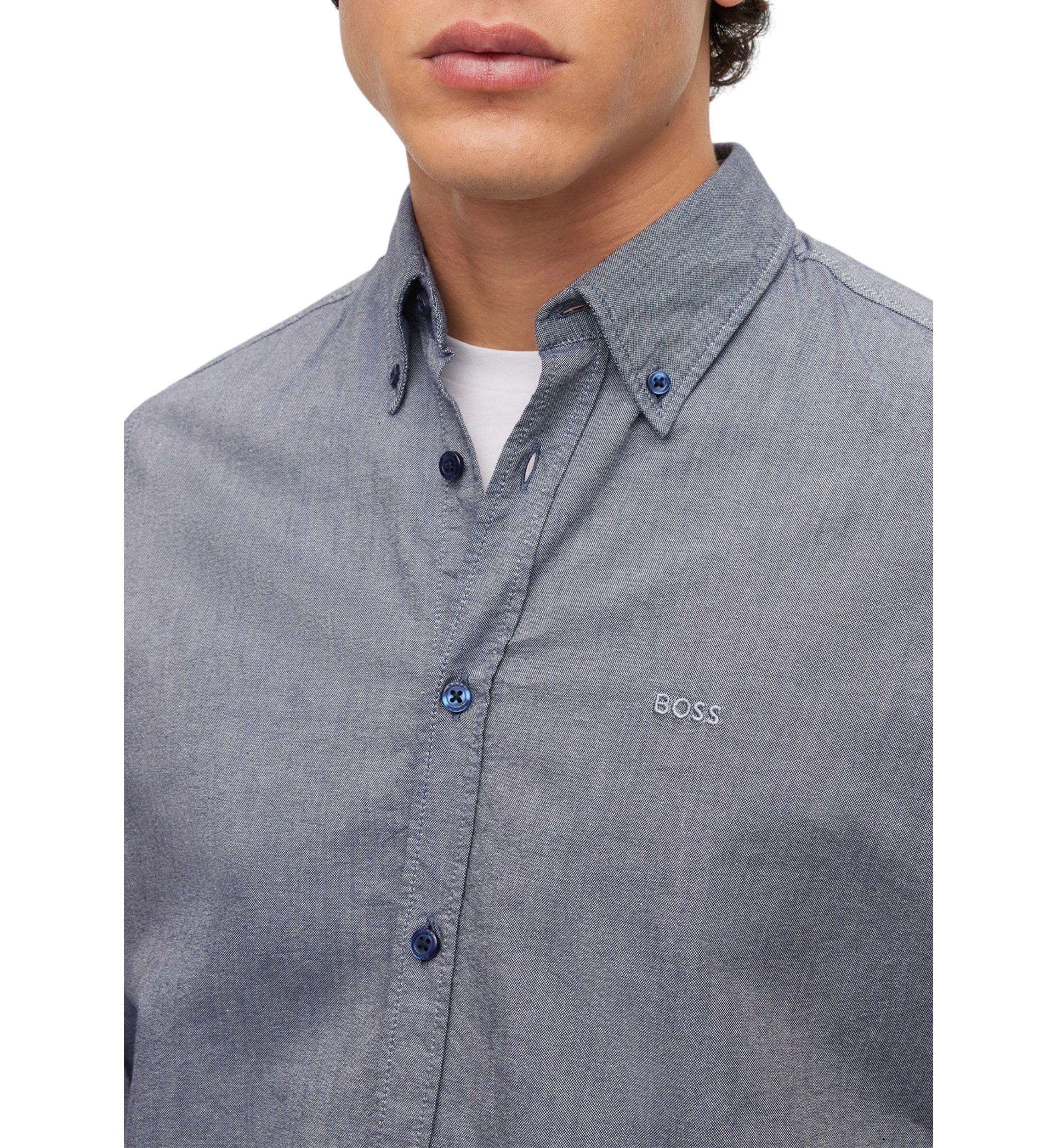  Mens Long Sleeve Button Down Collared Shirt 