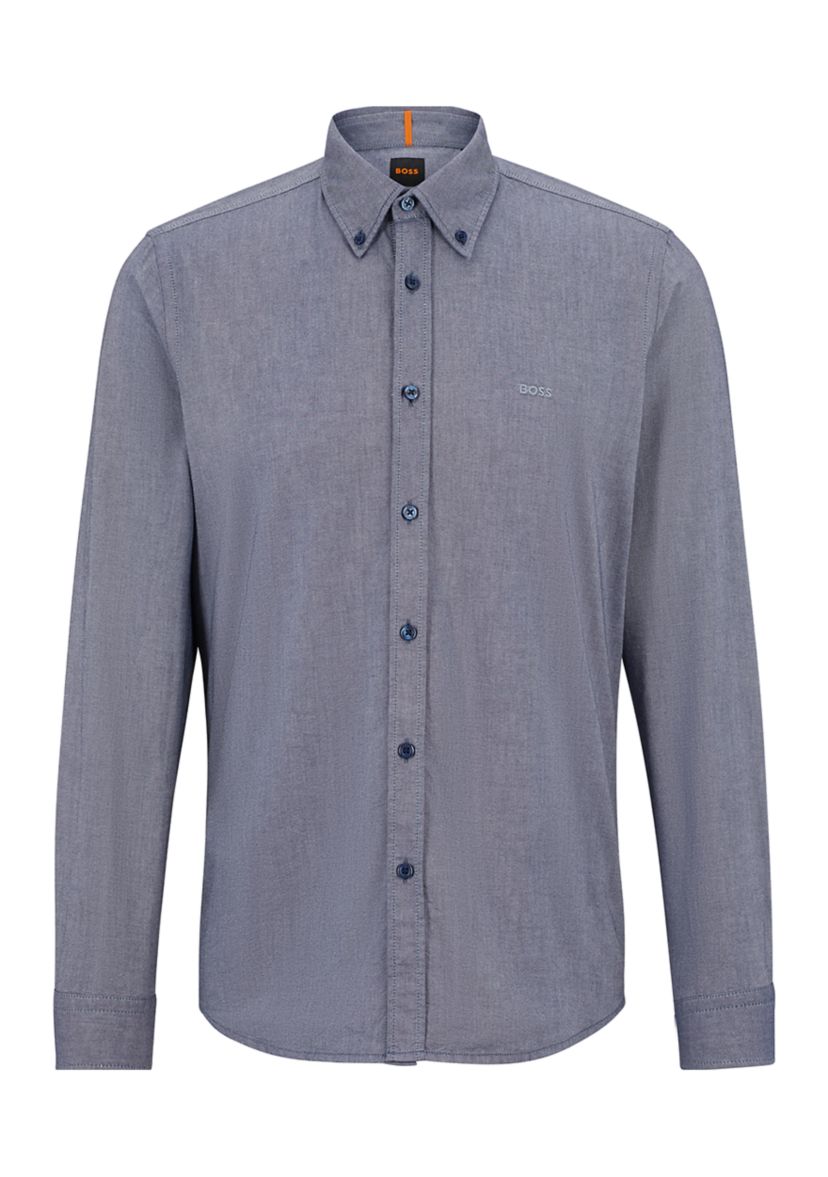  Mens Long Sleeve Button Down Collared Shirt 
