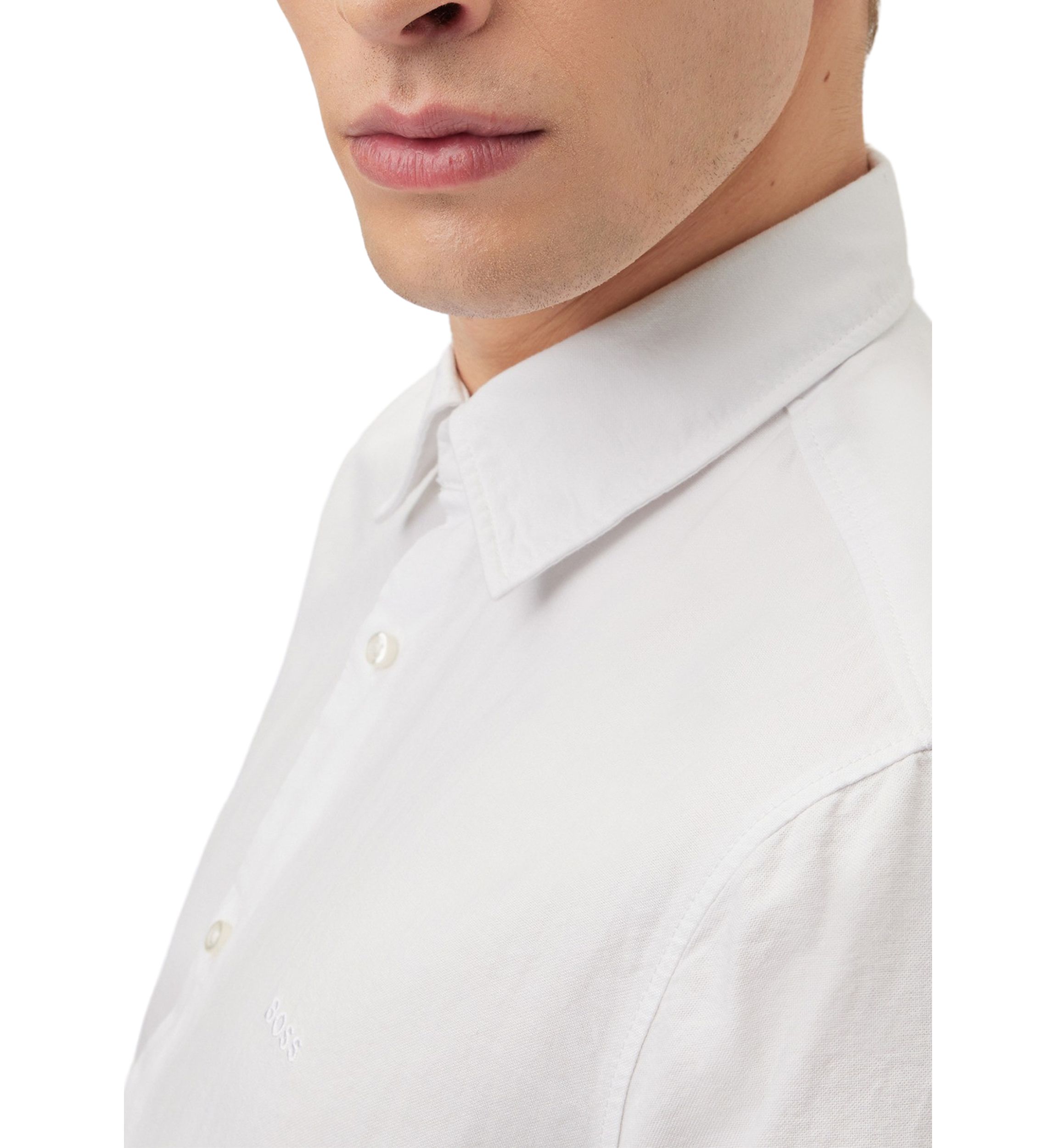 Mens Short Sleeve Solid Oxford Woven Shirt