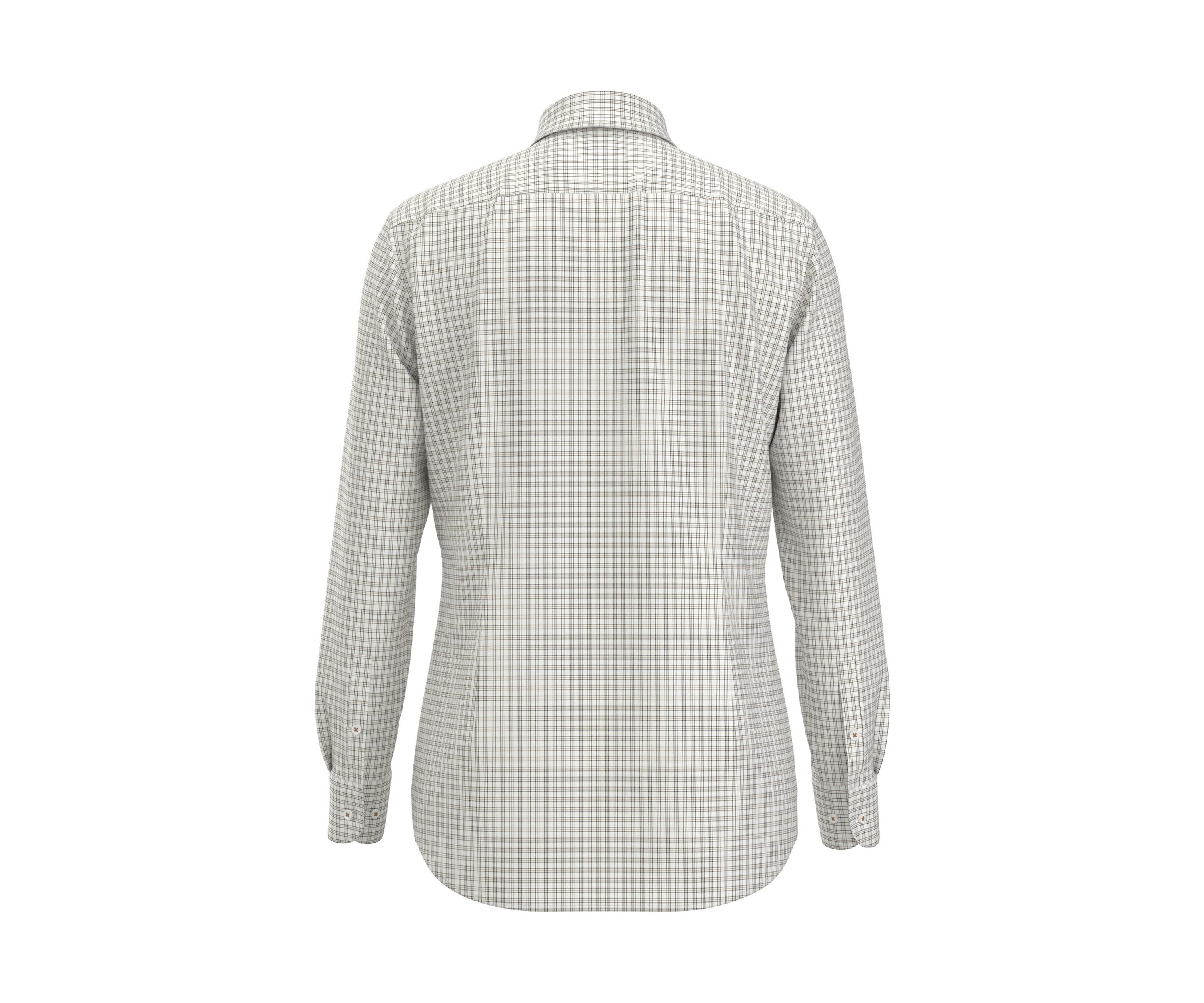 Mens Long Sleeve Check Dress Shirt 
