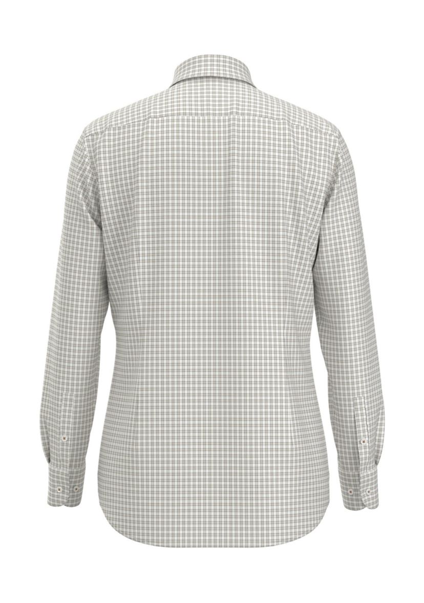 Mens Long Sleeve Check Dress Shirt 