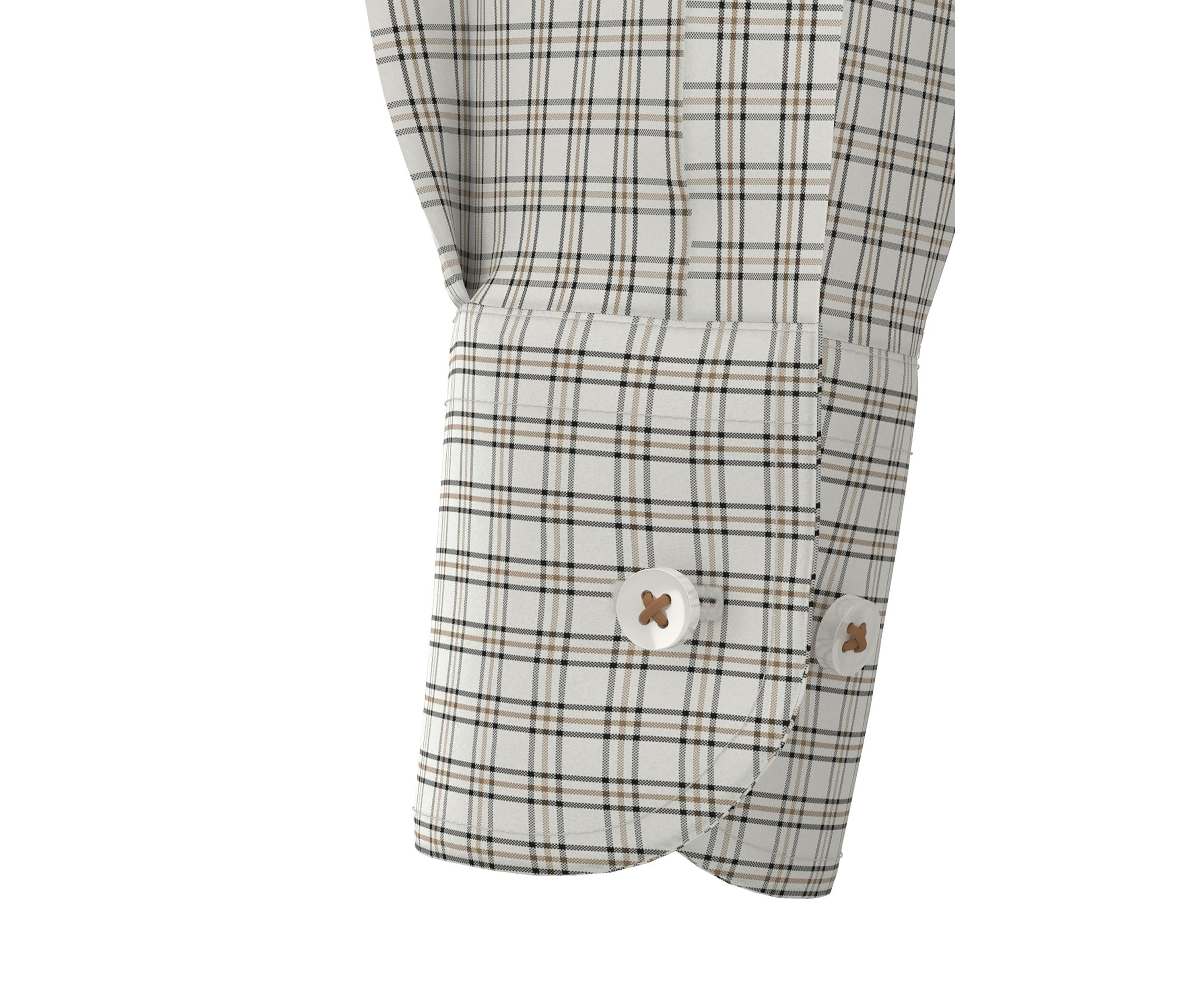Mens Long Sleeve Check Dress Shirt 